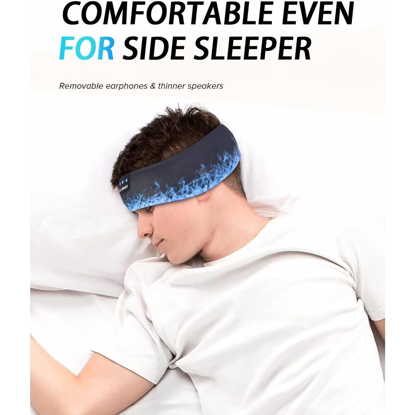 Auriculares Bluetooth LC-dolida Diadema para Dormir 15h Azul