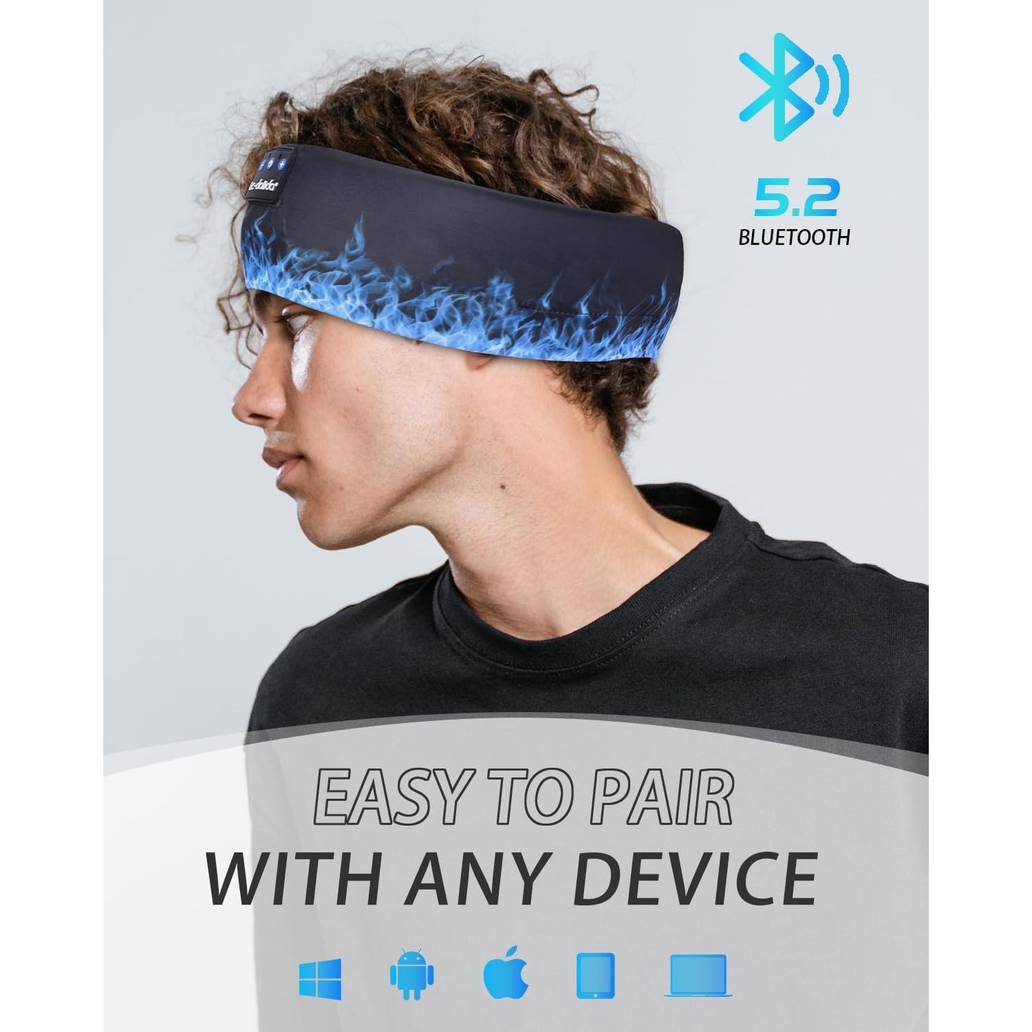 Auriculares Bluetooth LC-dolida Diadema para Dormir 15h Azul