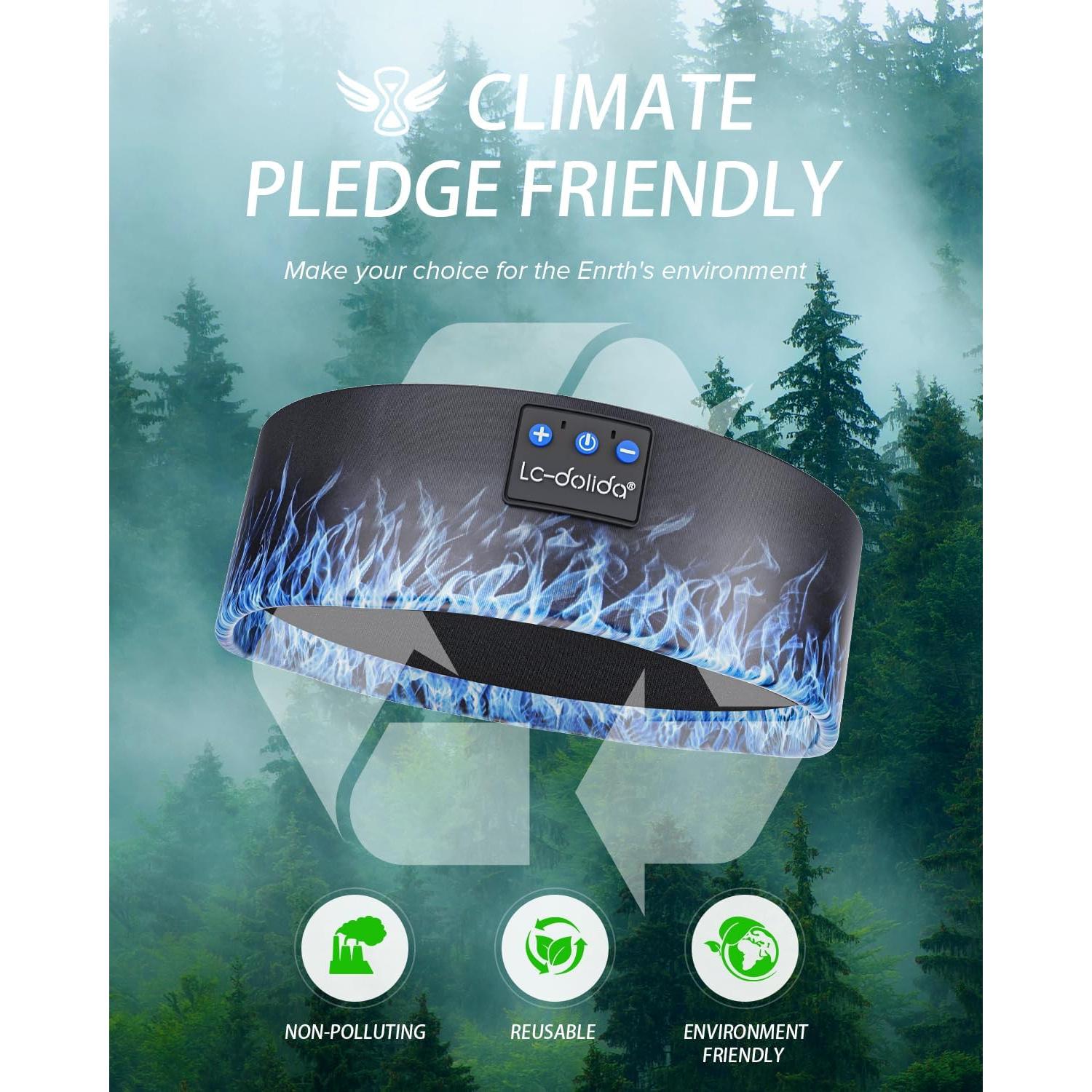 Auriculares Bluetooth LC-dolida Diadema para Dormir 15h Azul