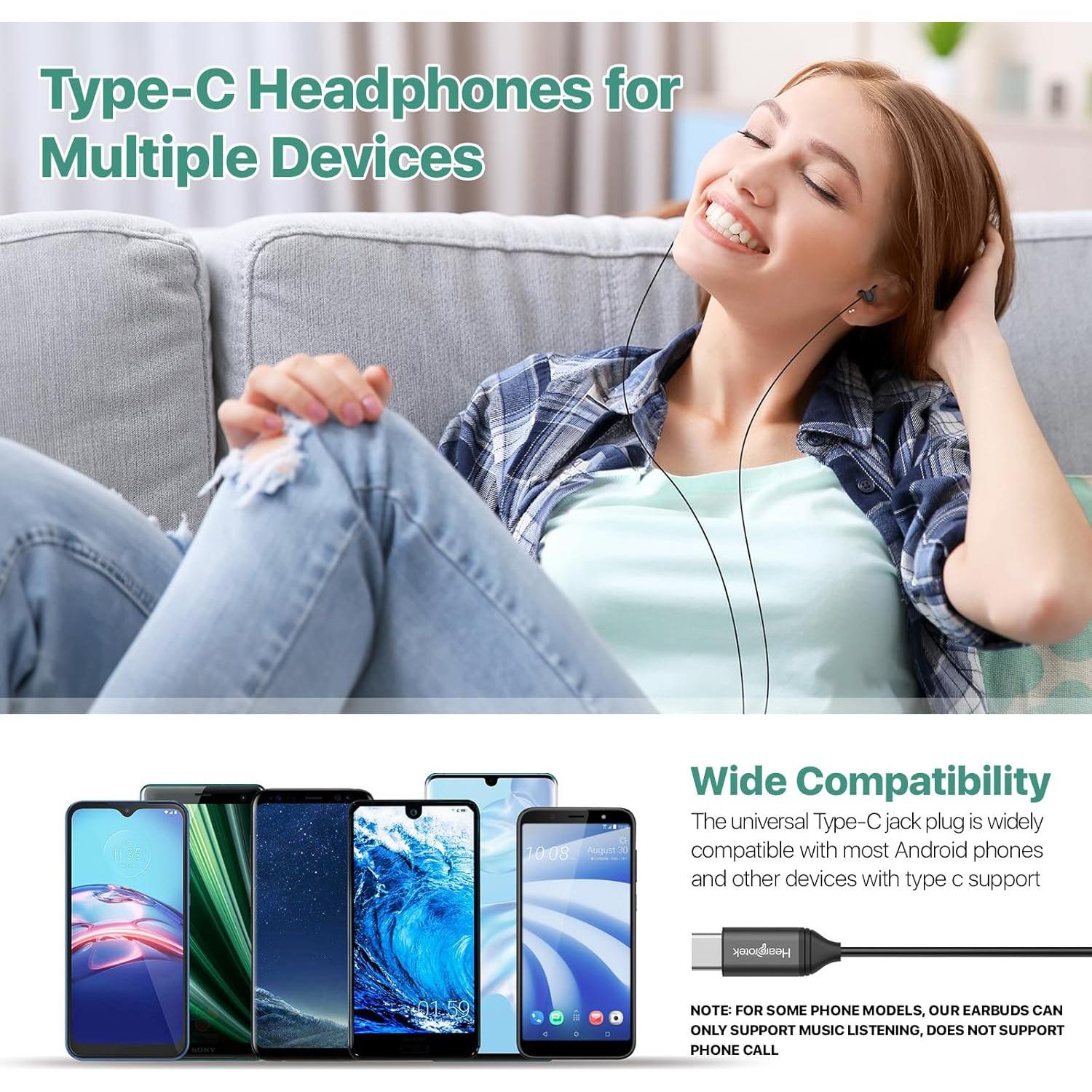 Auriculares para dormir Hearprotek SE03-T 02N USB-C Silicona