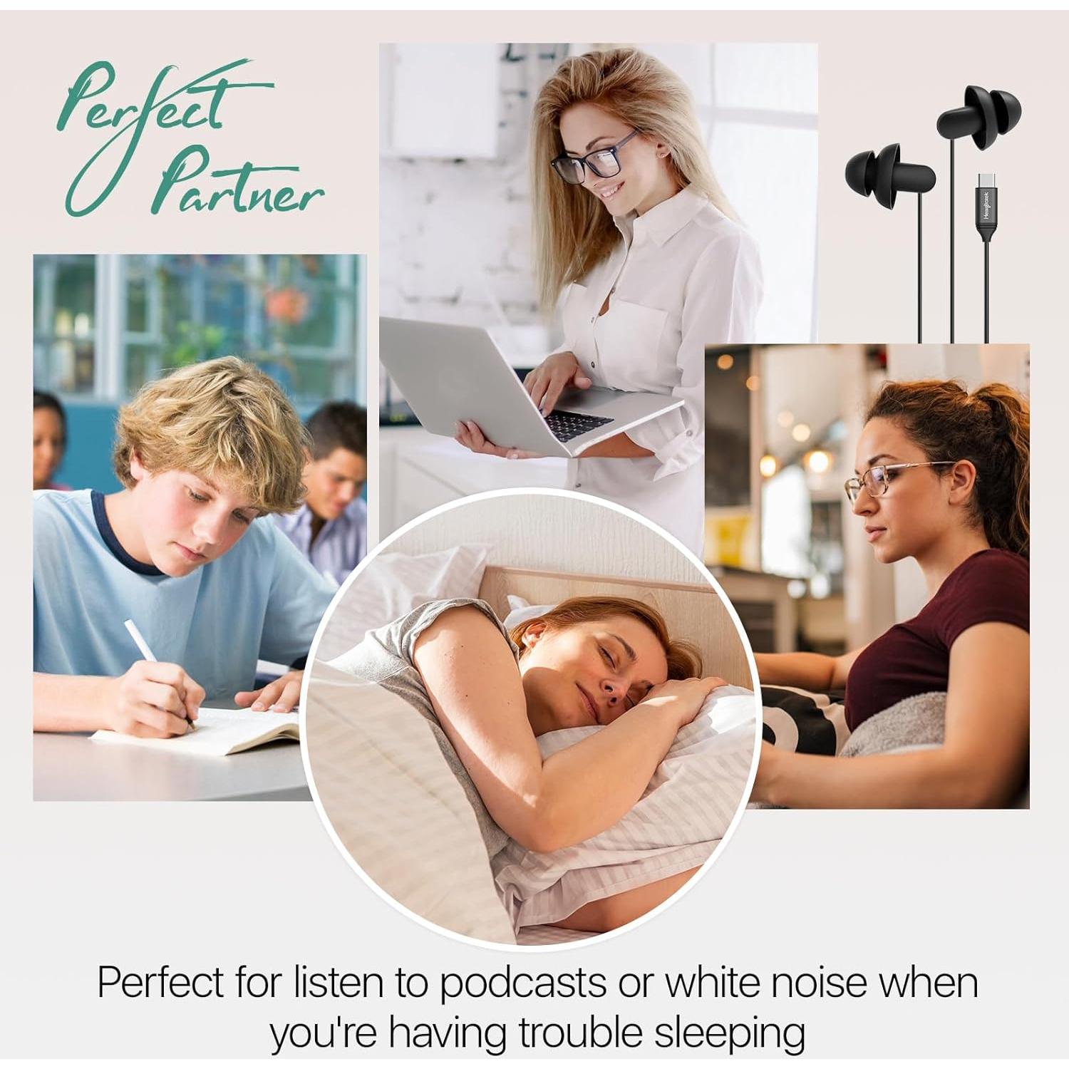 Auriculares para dormir Hearprotek SE03-T 02N USB-C Silicona