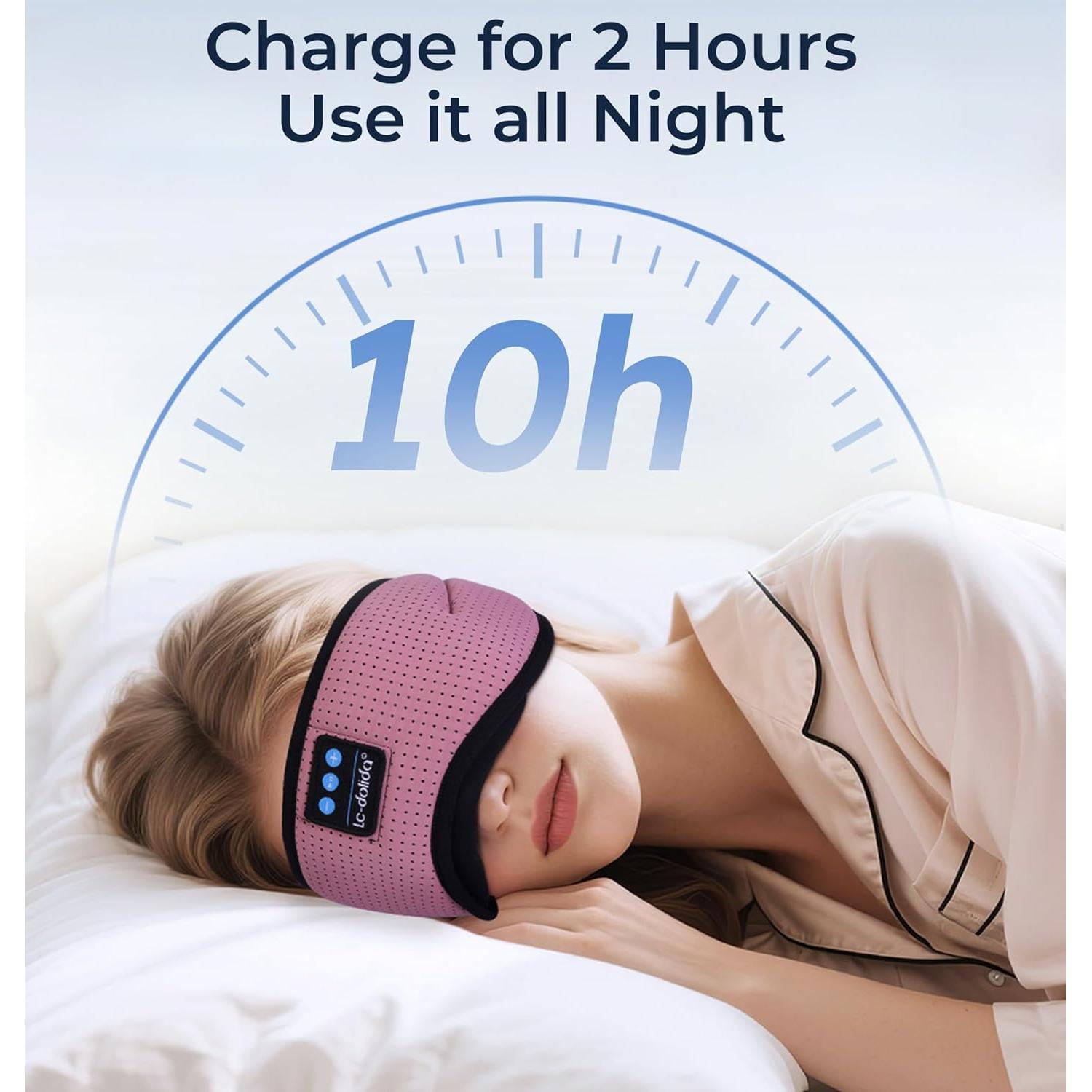 Máscara de Sueño Bluetooth LC-dolida con Ruido Blanco Rosa