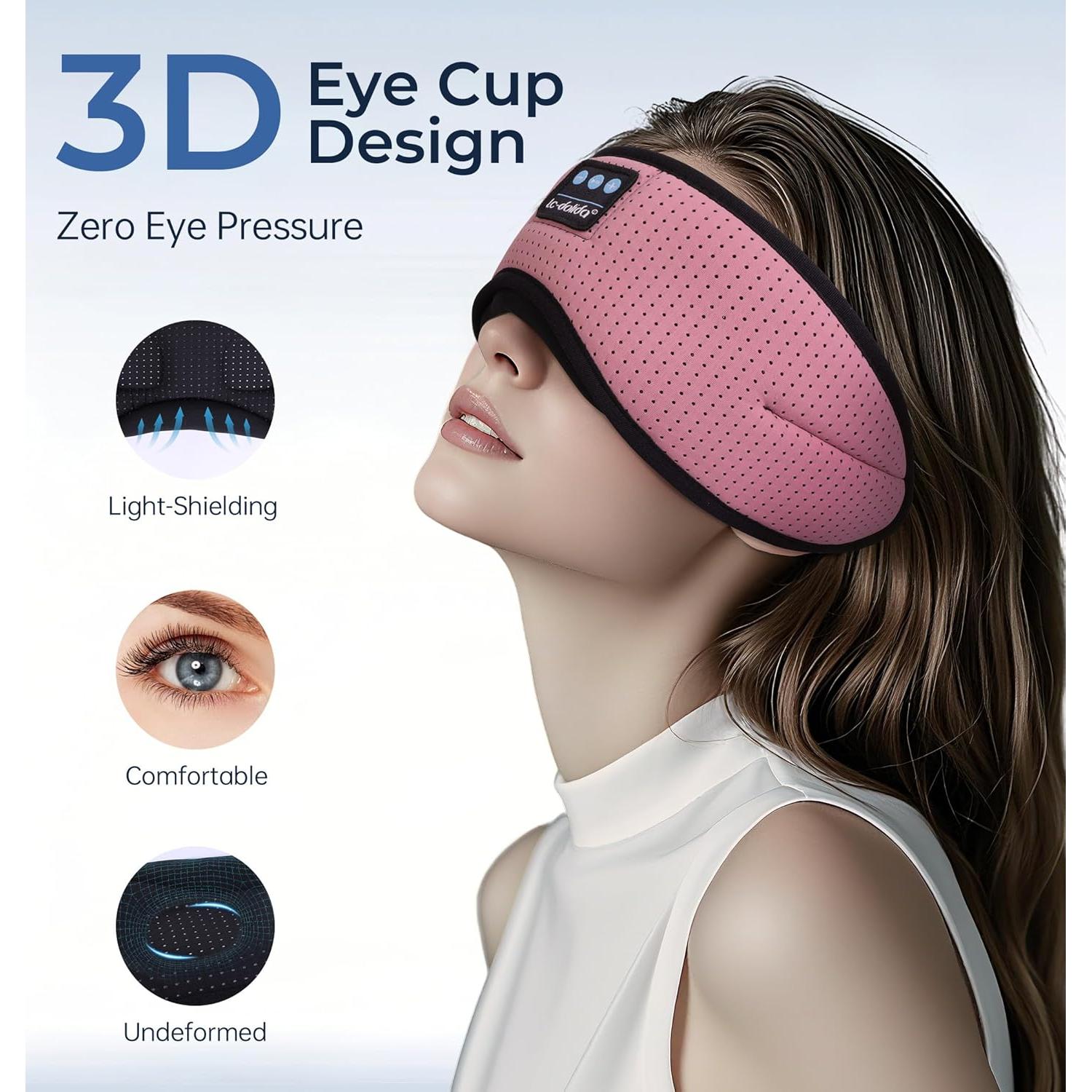 Máscara de Sueño Bluetooth LC-dolida con Ruido Blanco Rosa