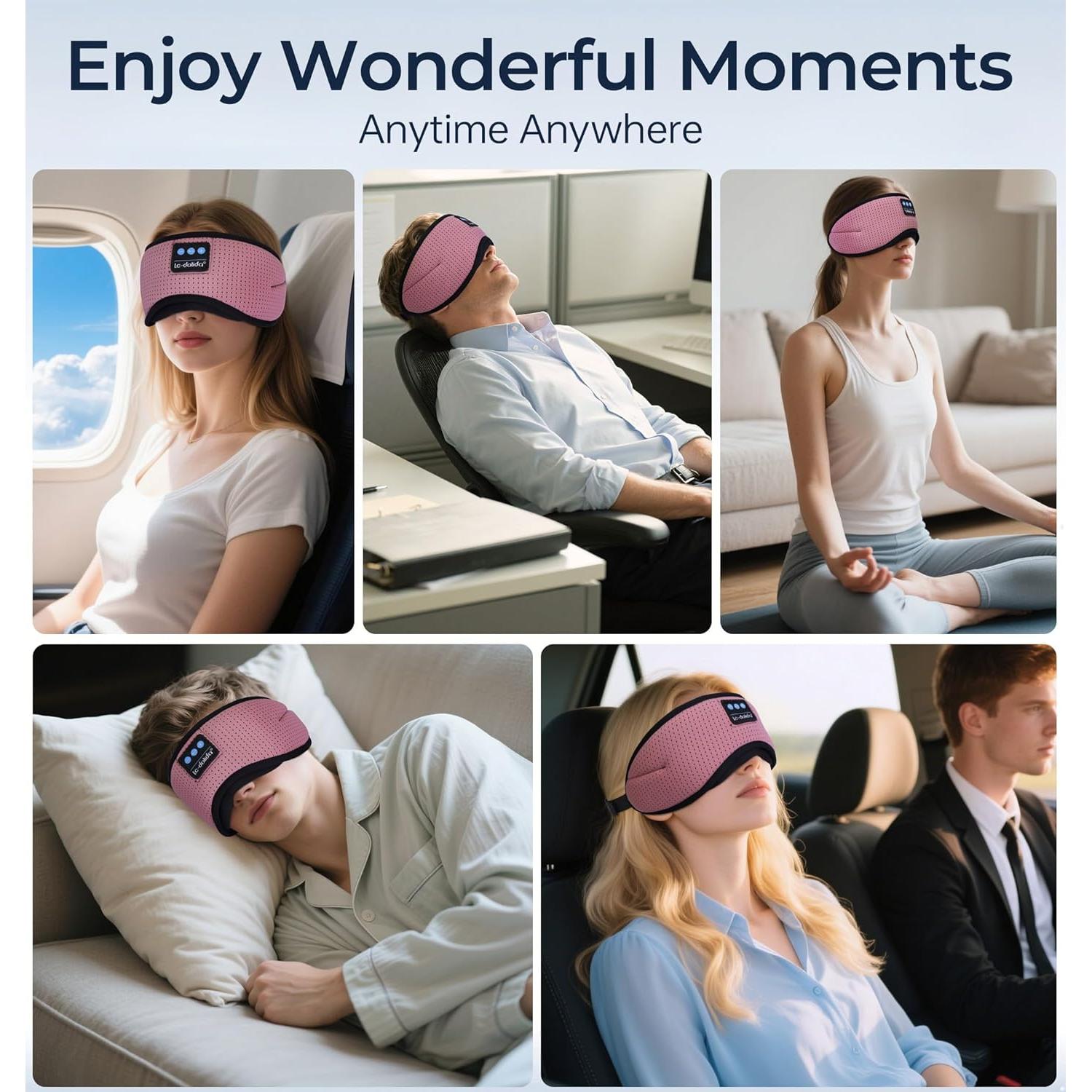 Máscara de Sueño Bluetooth LC-dolida con Ruido Blanco Rosa