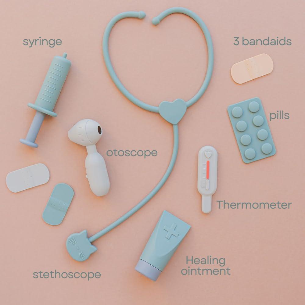Kit de Doctor de Juguete RayPlay 9 Piezas Silicona 100%