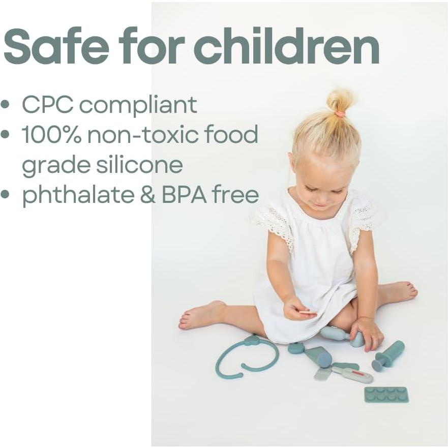 Kit de Doctor de Juguete RayPlay 9 Piezas Silicona 100%