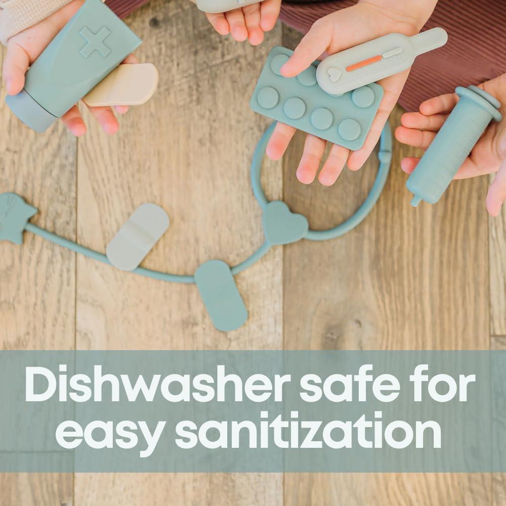 Kit de Doctor de Juguete RayPlay 9 Piezas Silicona 100%