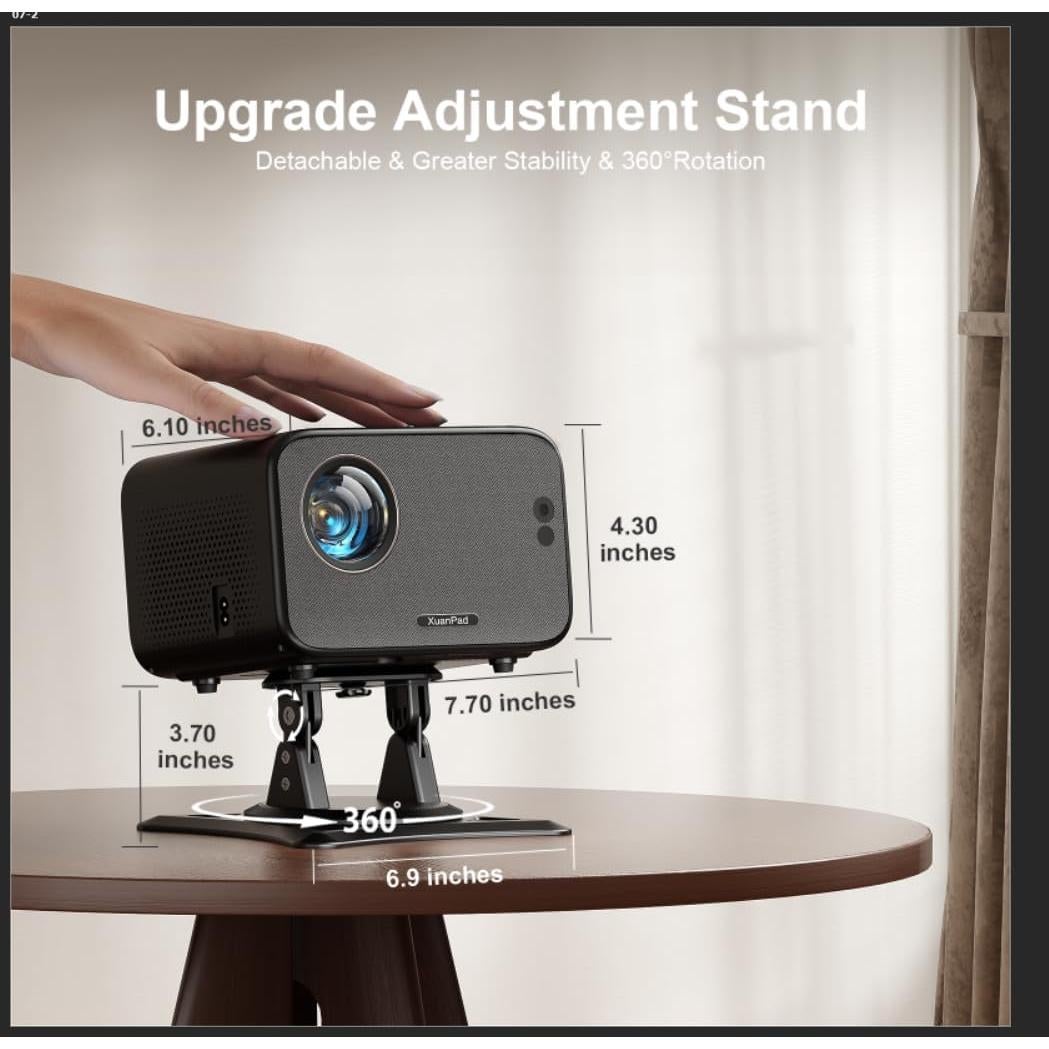 Proyector Portátil XuanPad Full HD 1080P WiFi Bluetooth 4K