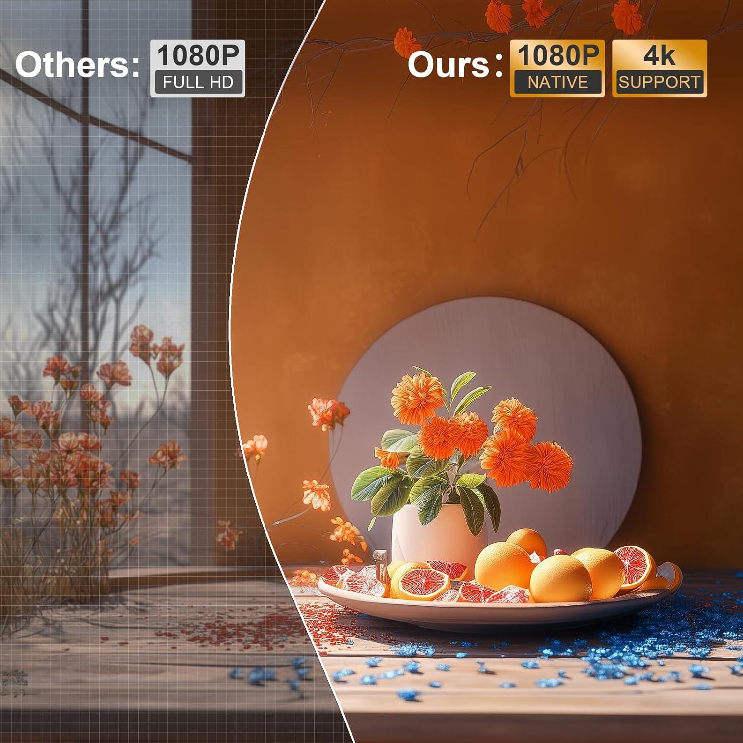 Proyector Portátil XuanPad Full HD 1080P WiFi Bluetooth 4K