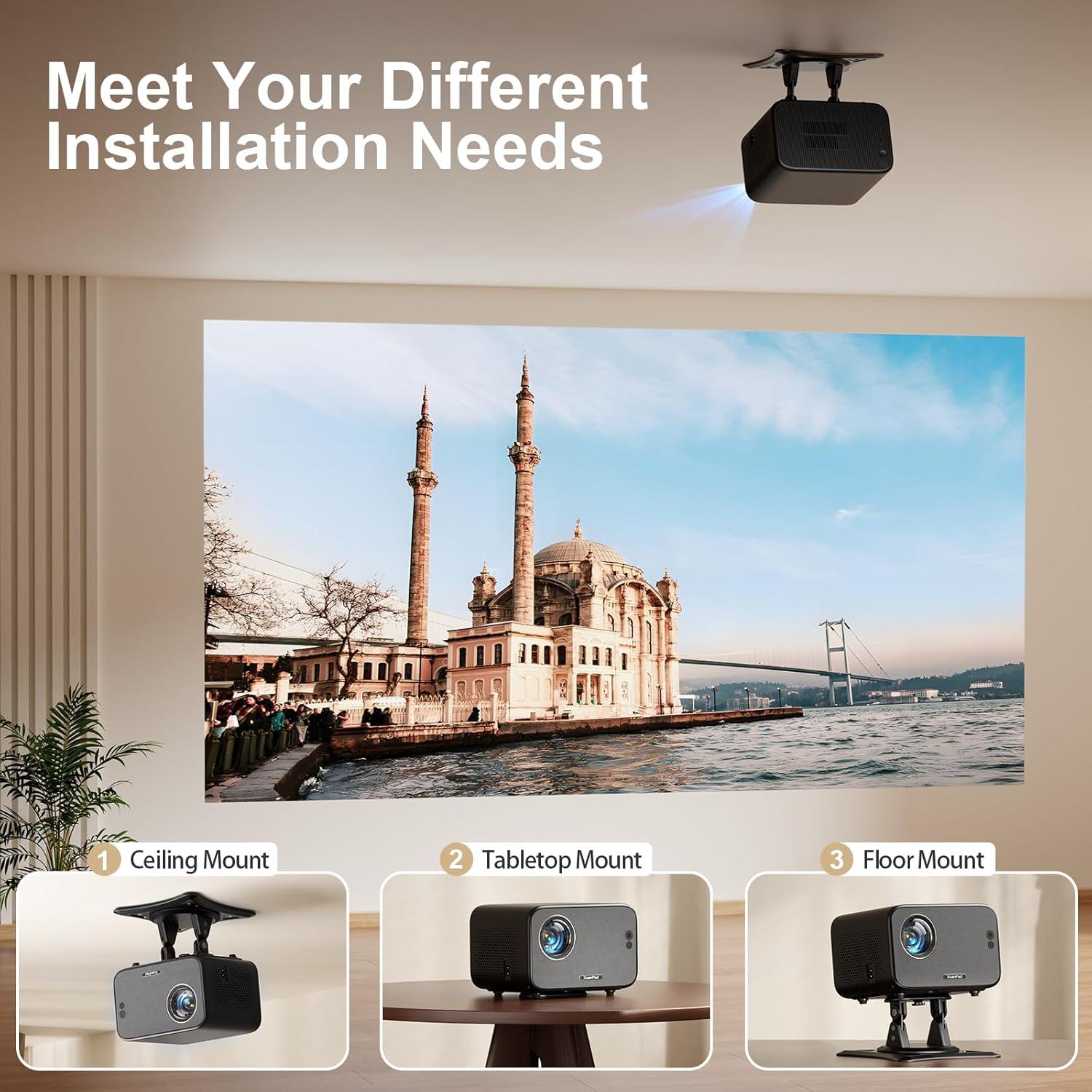 Proyector Portátil XuanPad Full HD 1080P WiFi Bluetooth 4K