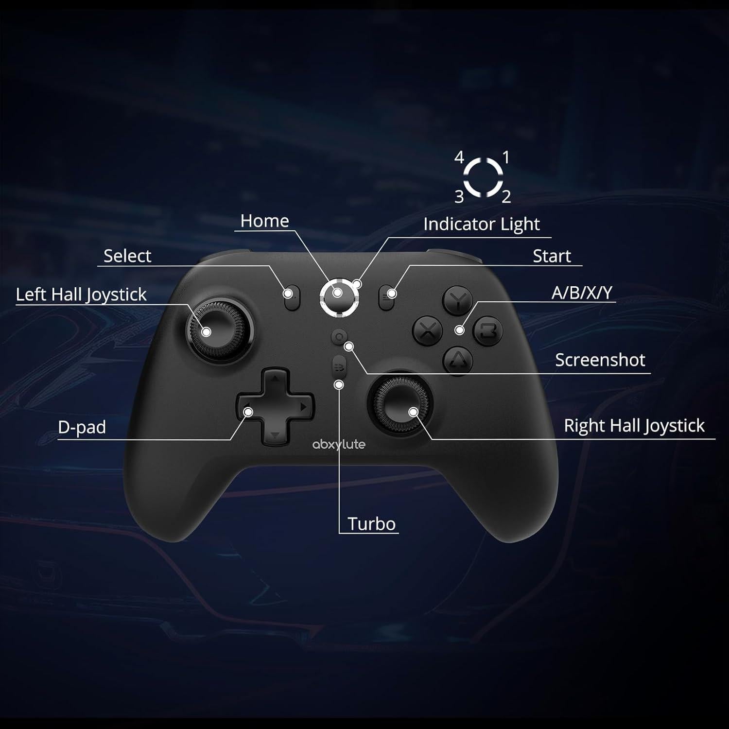 Controlador Inalámbrico C6 abxylute para PC y Consolas - 1000Hz