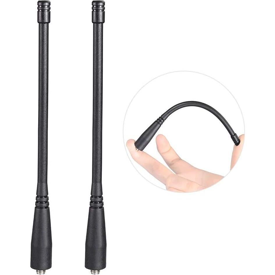 Antena Bingfu VHF UHF 136-470MHz 3dBi SMA Femenina Paquete de 2