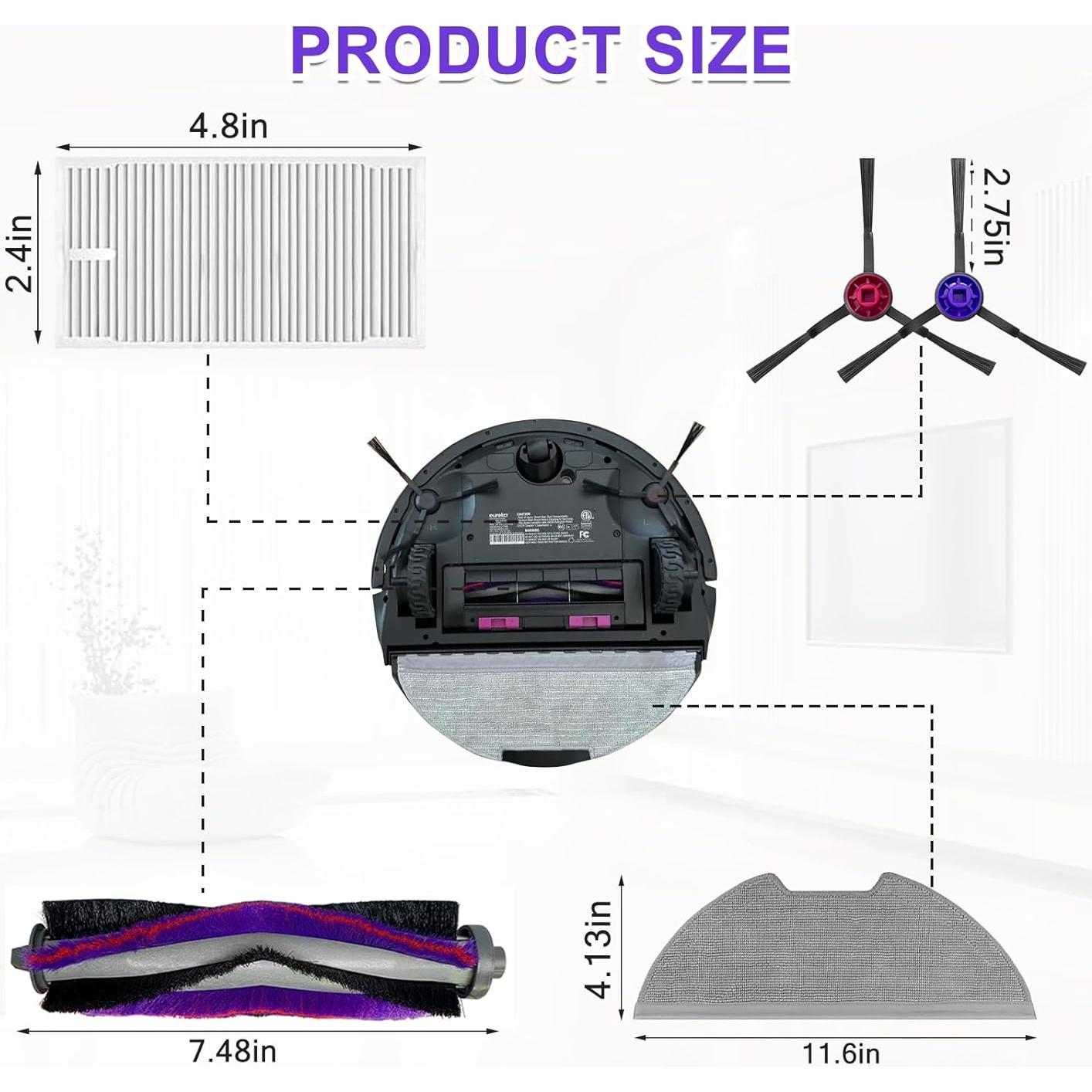 Kit de Repuesto para Aspiradora Robot Eureka E10s/E20 Plus - 11 Piezas