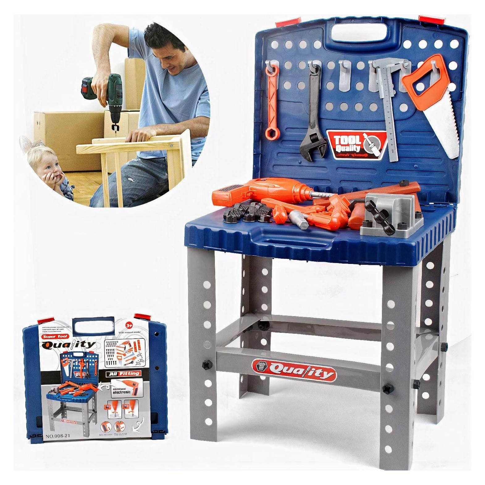 Banco de Trabajo de Juguete Liberty Imports 68 Piezas