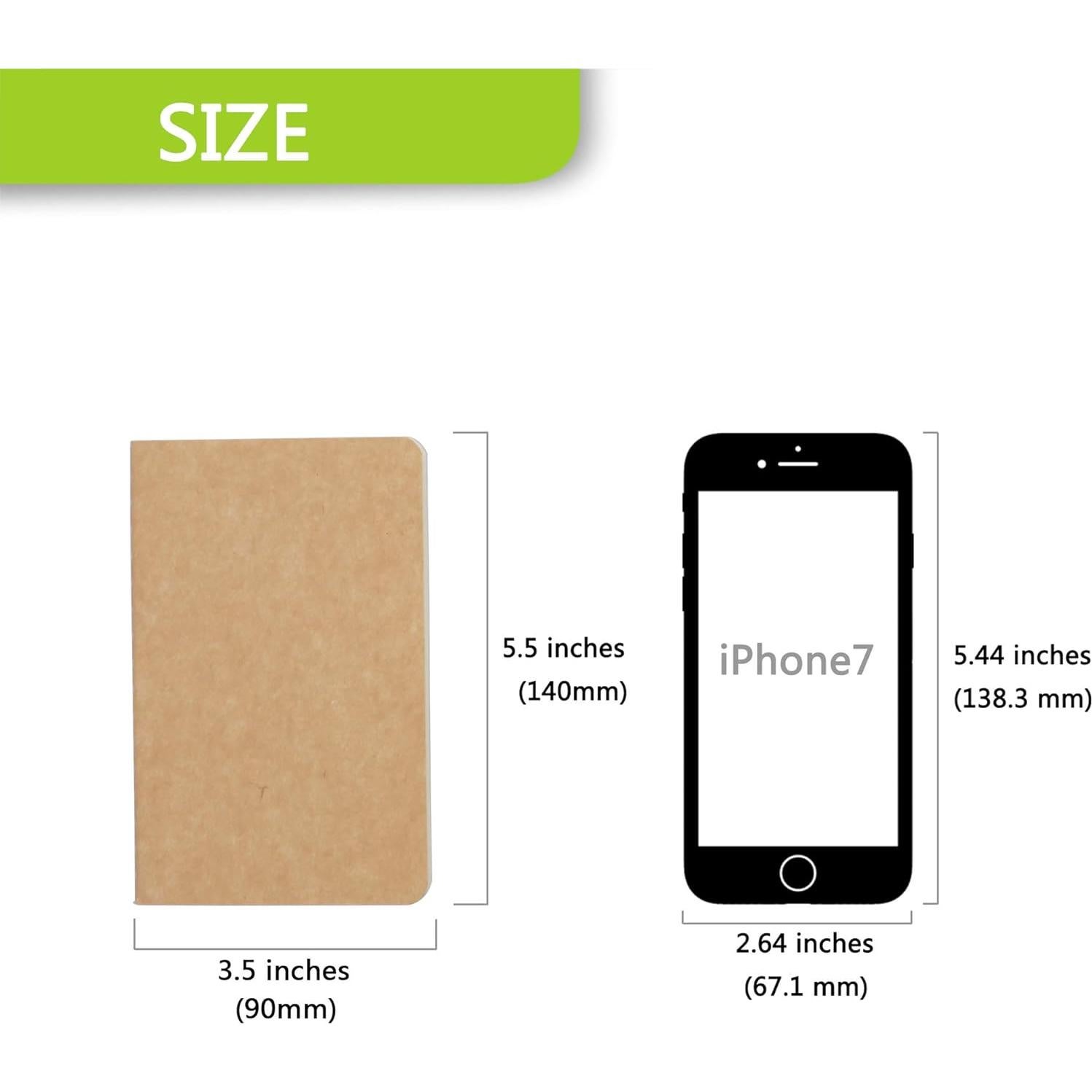 Cuaderno de Bolsillo TWONE 6 Mini Tapa Blanda Kraft 8.9x14cm