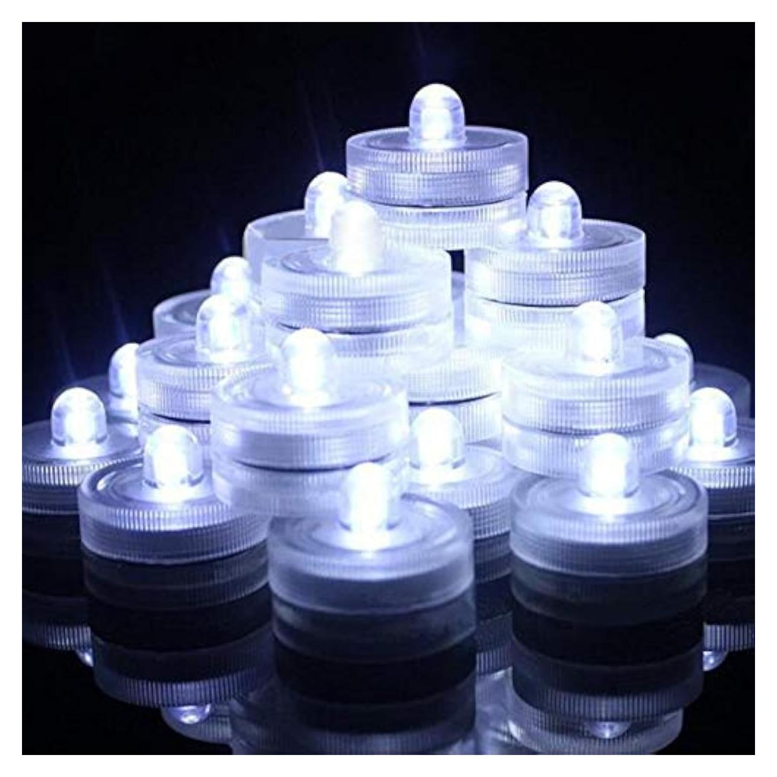 Luces LED Sumergibles SHYMERY, 12 Piezas, 48 Horas Luz Blanca