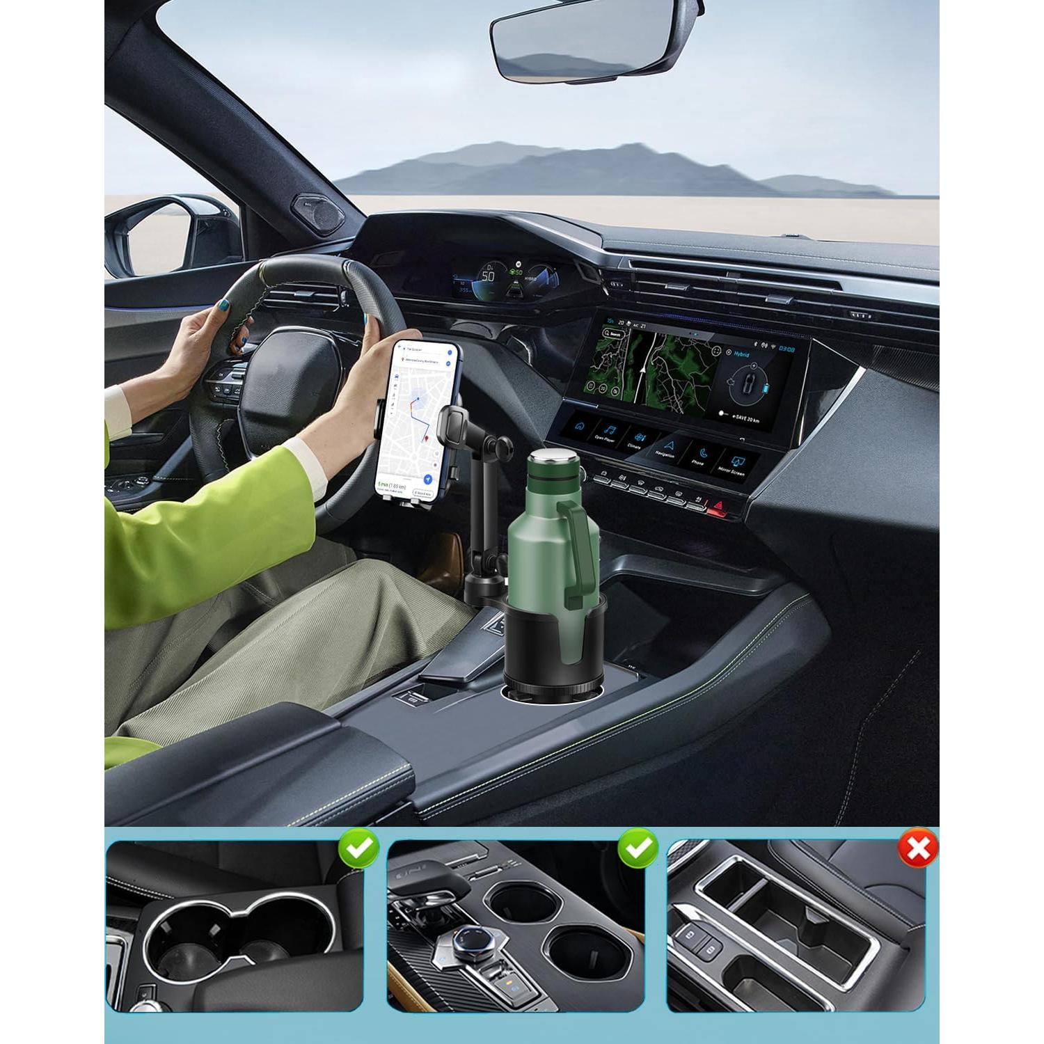 Soporte de taza para teléfono Easkkty ajustable 2 en 1