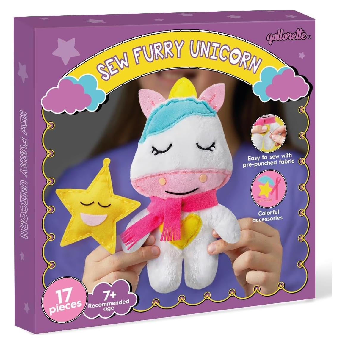 Kit de Costura Qollorette Unicornio para Niños - Manualidades