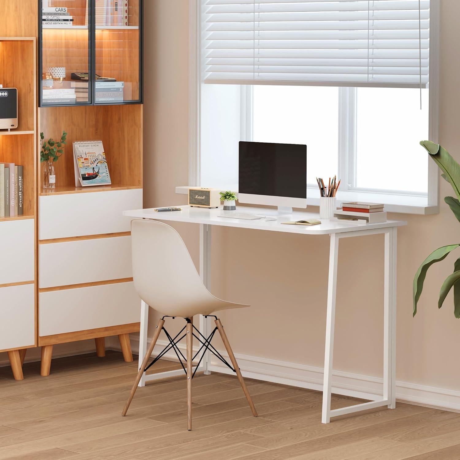 Escritorio Plegable 4NM DD002-XZ Blanco 100x45 cm Minimalista