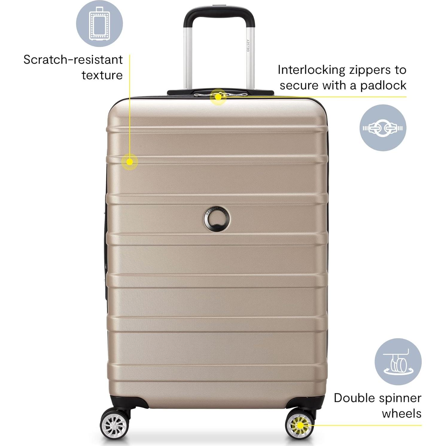 Juego de 3 Maletas Delsey Paris Margot Expandibles Negras