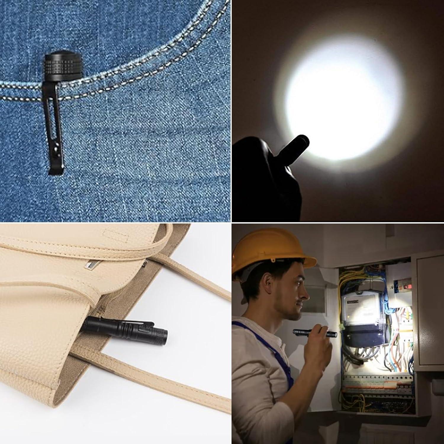 Linterna de bolígrafo LED GaiGaiMall, paquete de 4, alta calidad