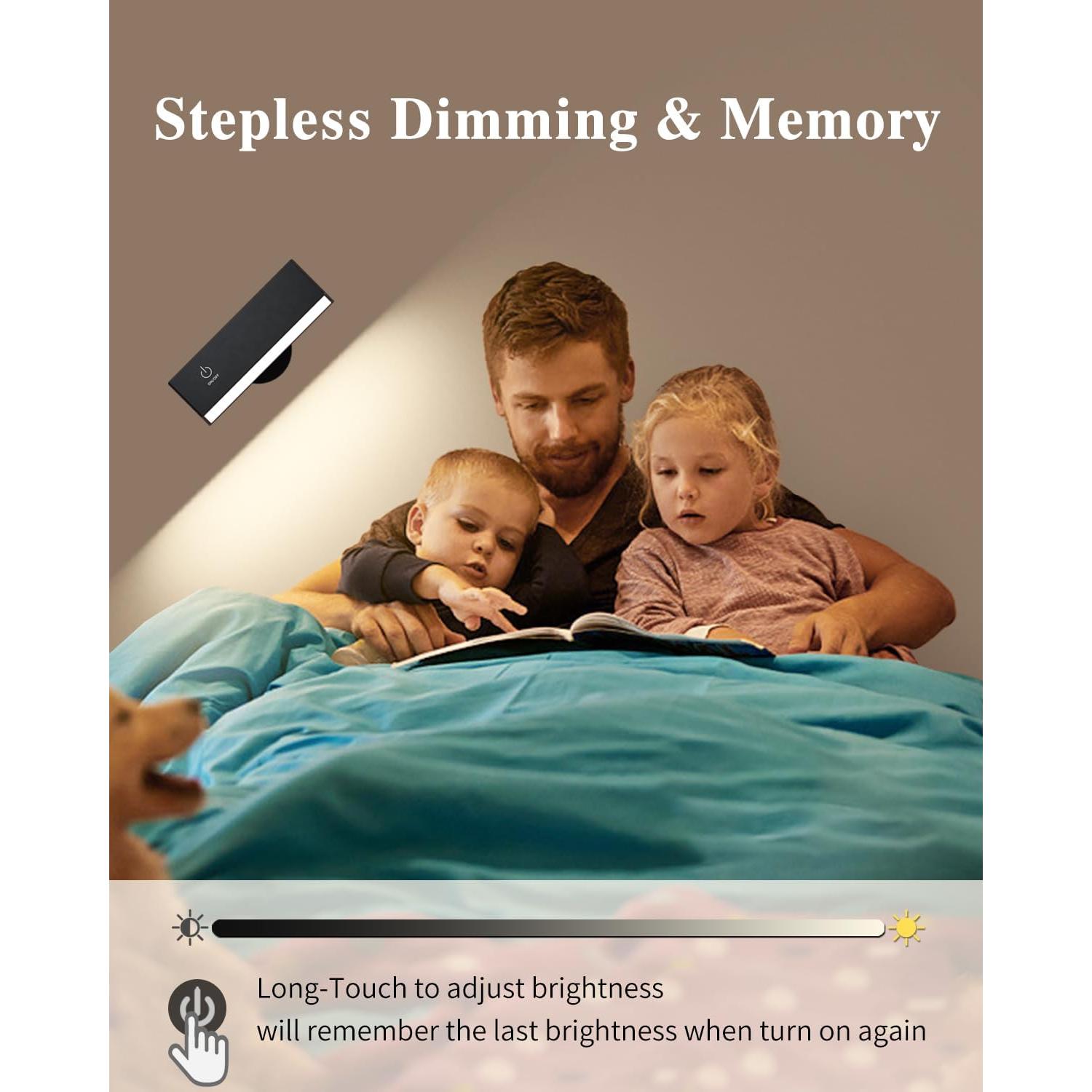 Aplique de Pared Recargable DetarZinLED Negro 50 LEDs 360°