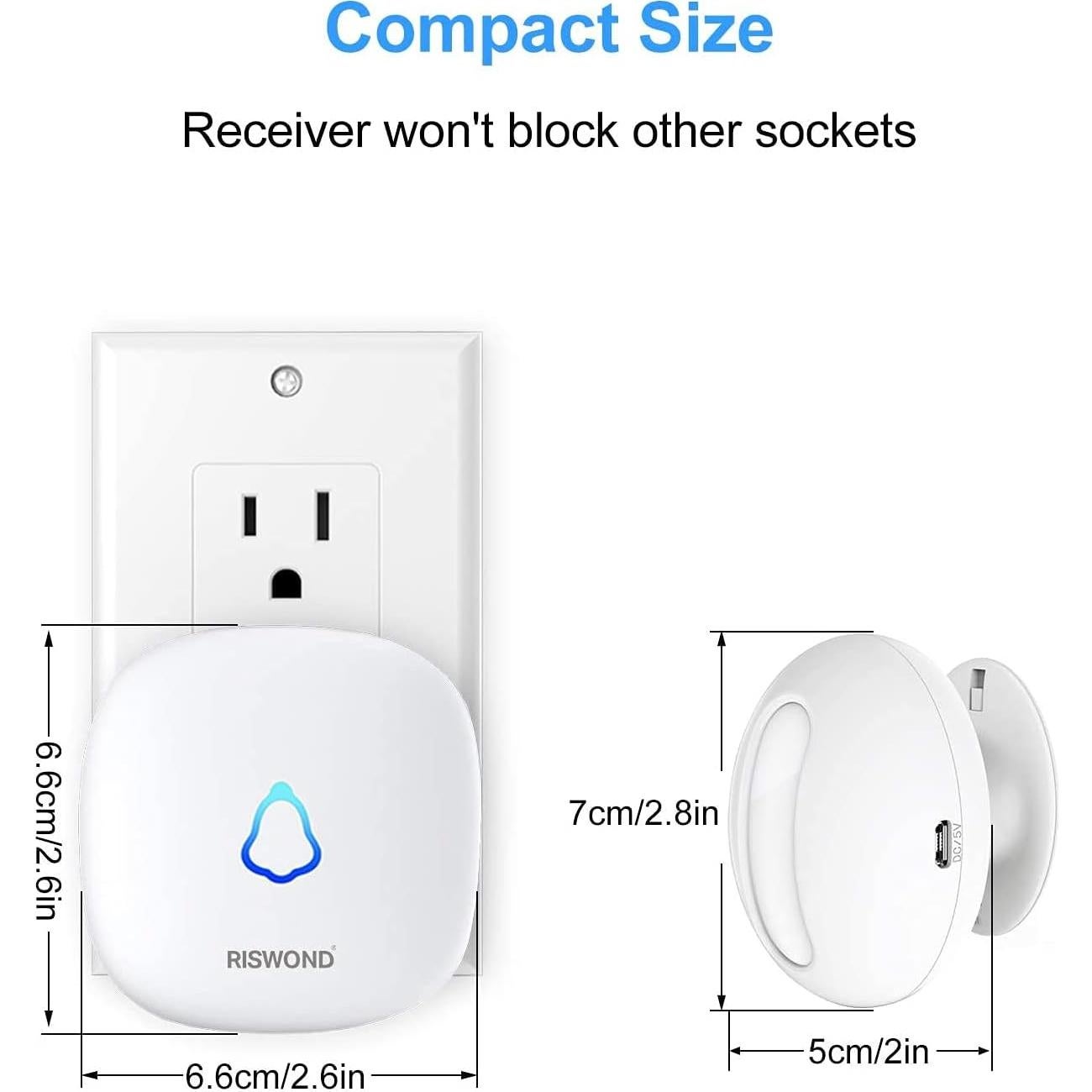Timbre Inalámbrico AMHEY con Sensor de Movimiento 152.4m