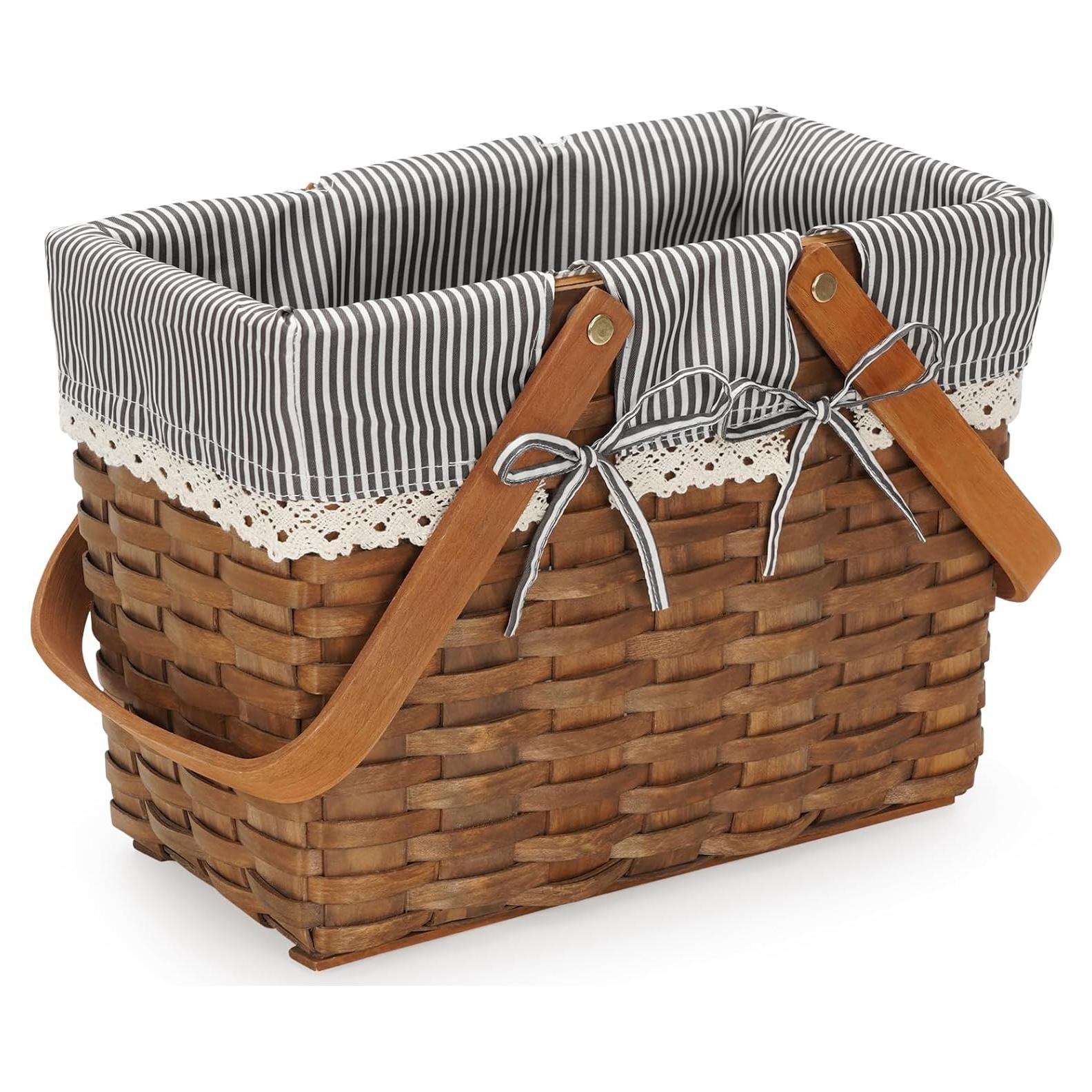 Cesta de Picnic con Asas G GOOD GAIN Gris 31x17.8x24.9 cm