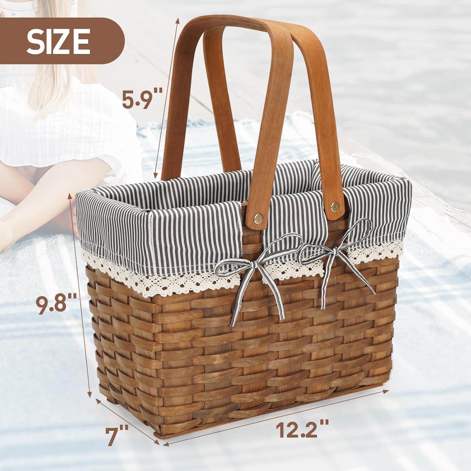 Cesta de Picnic con Asas G GOOD GAIN Gris 31x17.8x24.9 cm
