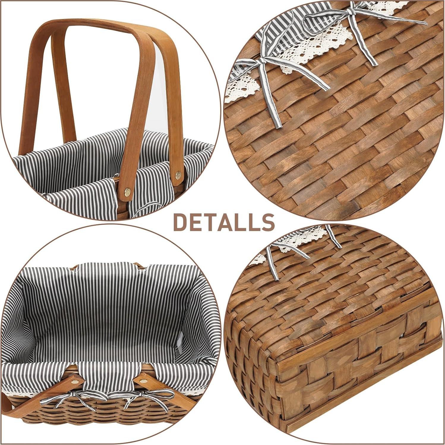 Cesta de Picnic con Asas G GOOD GAIN Gris 31x17.8x24.9 cm