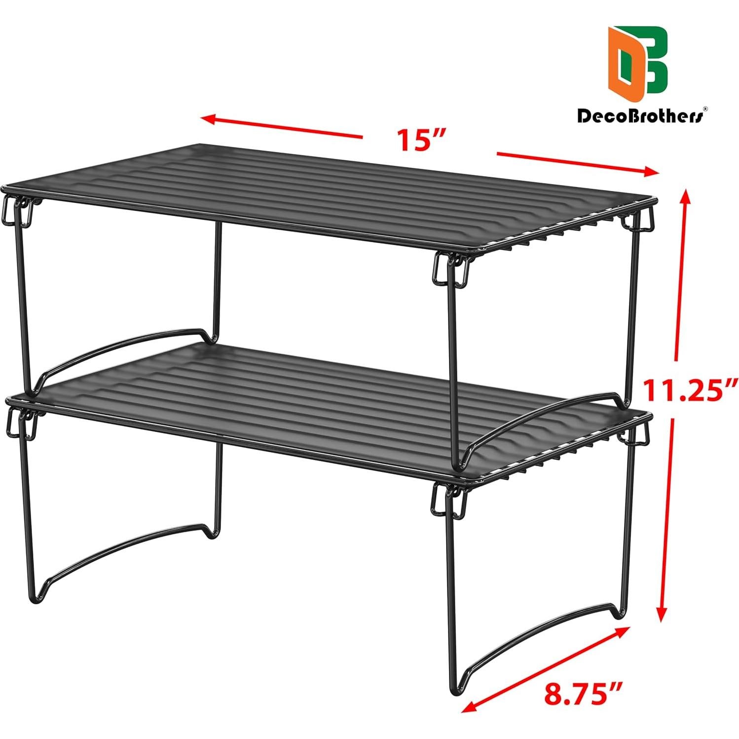 Organizador Apilable Deco Brothers 2 Unidades Negro 38.1x22.2cm