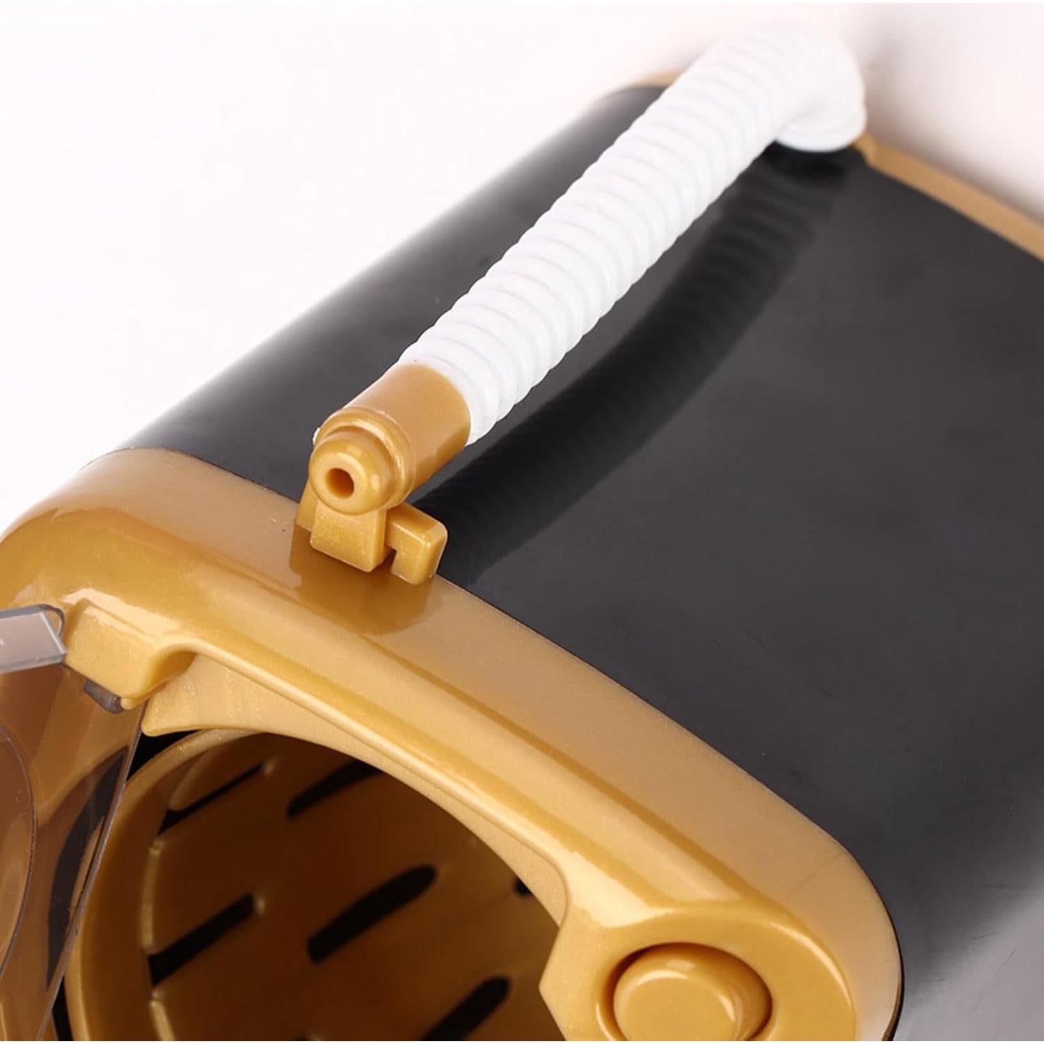 Electric Mini Washing Machine, Mini Simulation Washing Machine Cosmetic Tool Cleansing Machine Children Toy Gift, Gold