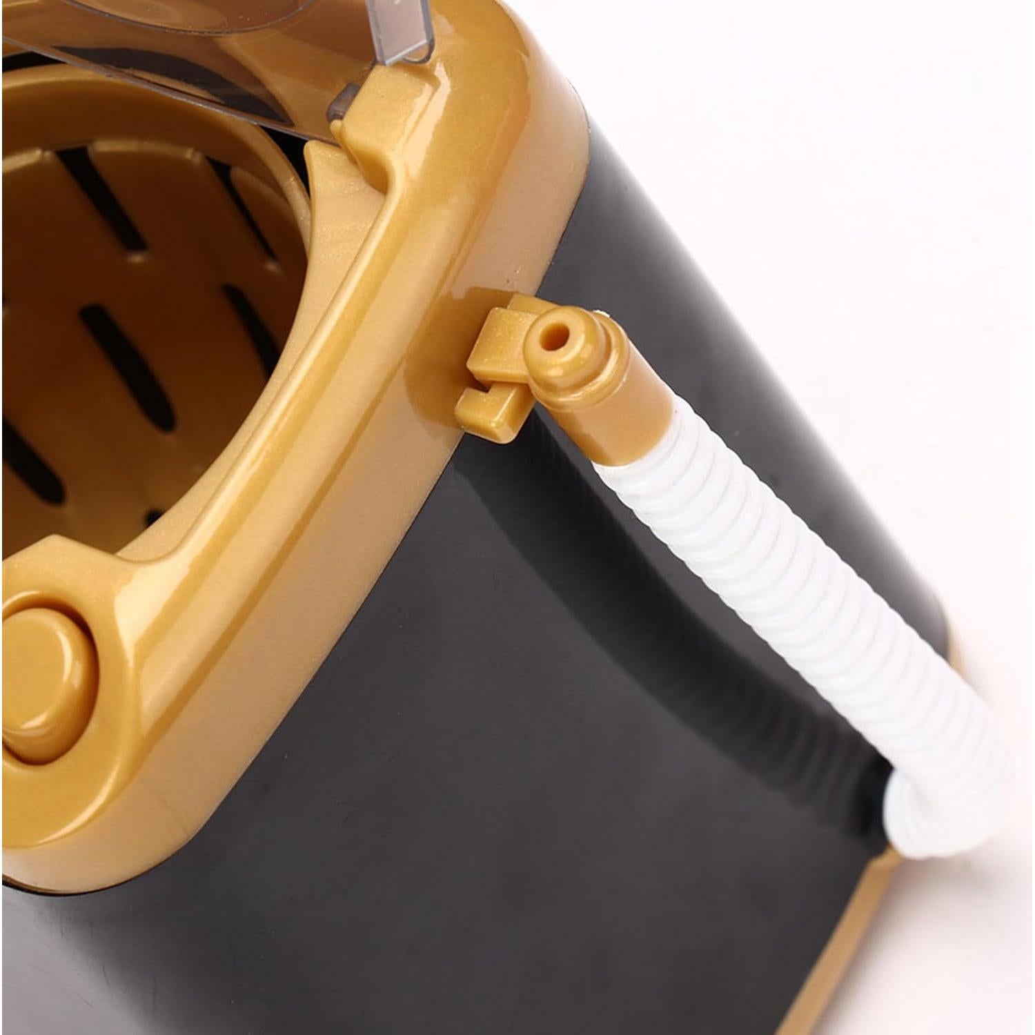 Electric Mini Washing Machine, Mini Simulation Washing Machine Cosmetic Tool Cleansing Machine Children Toy Gift, Gold