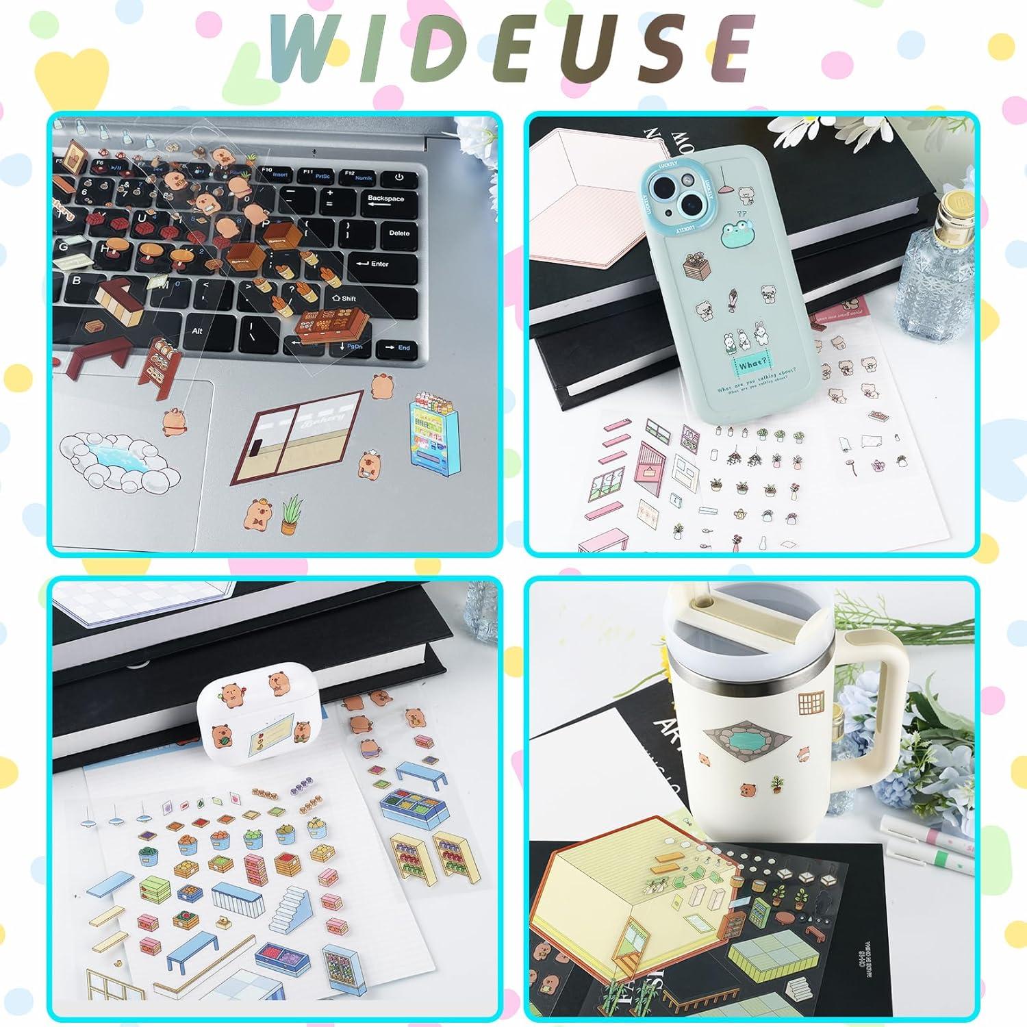 Set de 8 Pegatinas 3D ZLSPTK para Decoración DIY