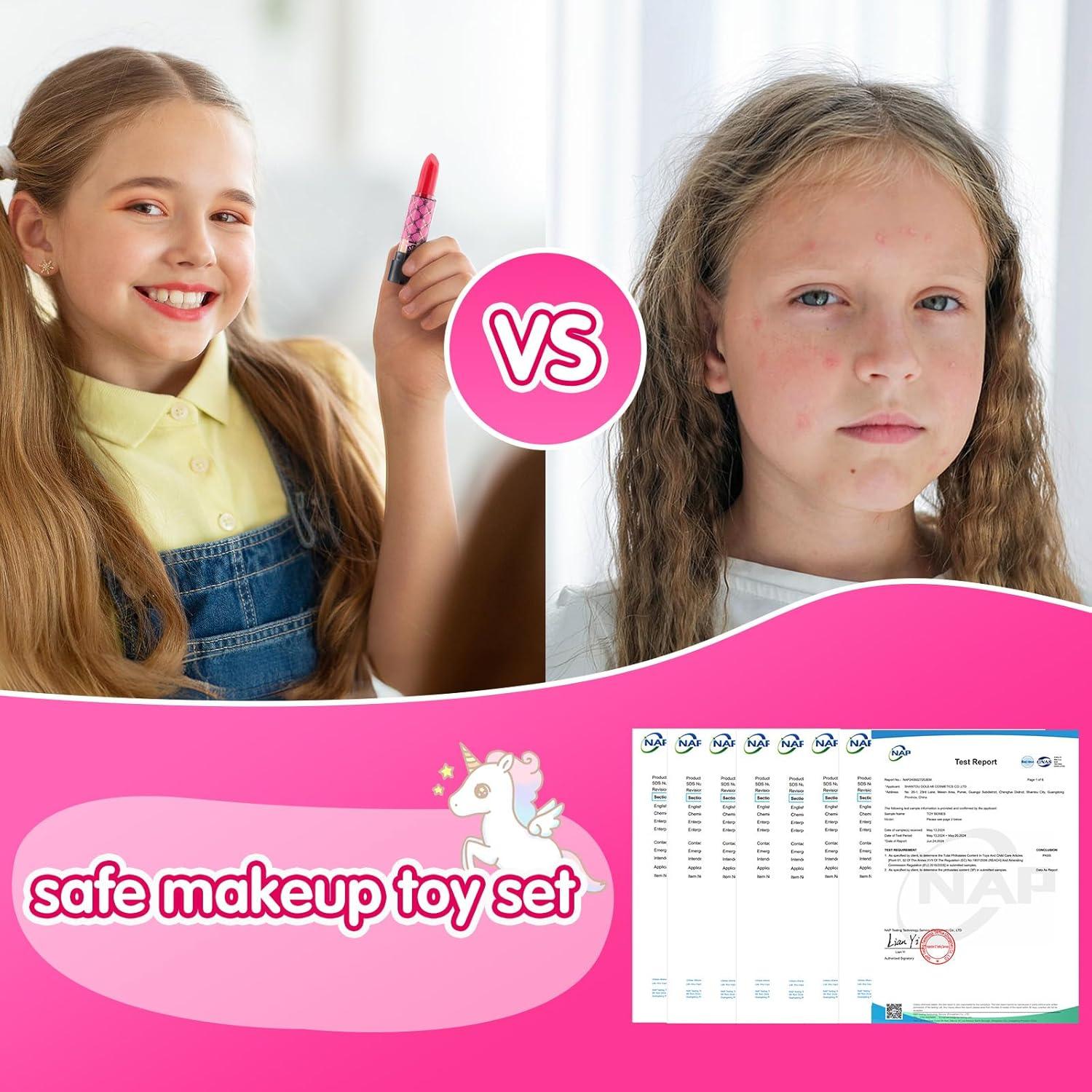 Juego de Maquillaje Lavable PLOOHT para Niñas 5 a 8 Años