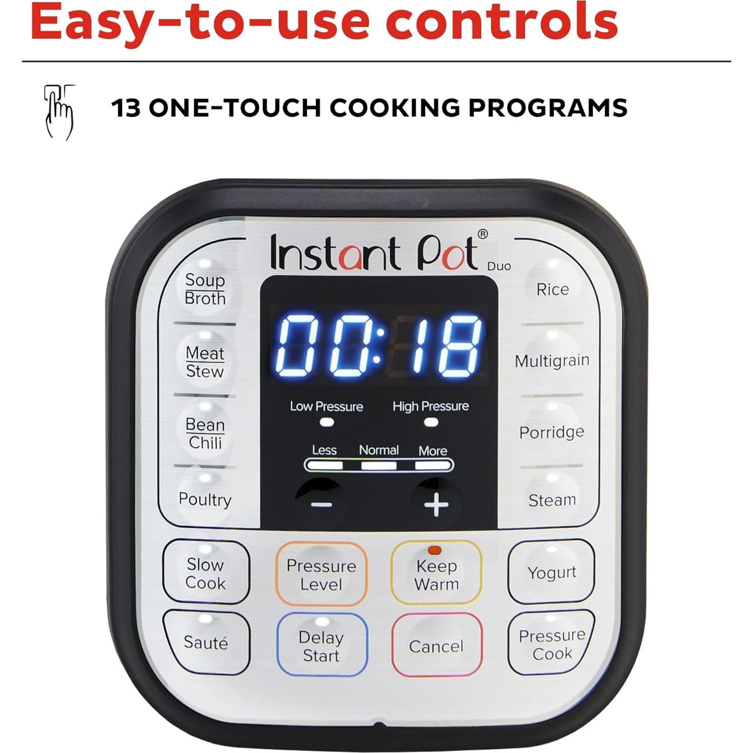 Olla de Presión Eléctrica Instant Pot Duo 6L 7 en 1