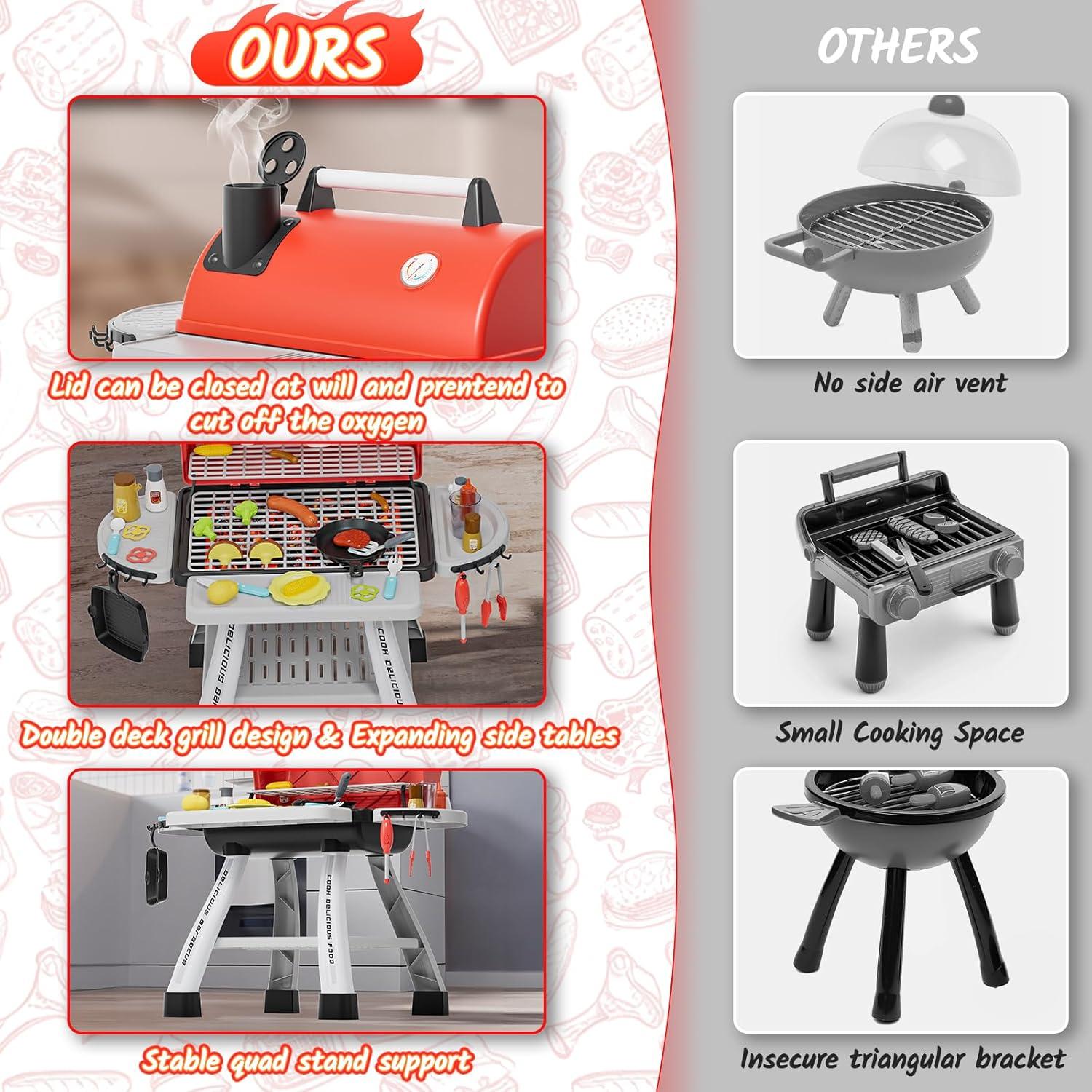 Juego de Parrilla BBQ Maysida para Niños 3 a 7 Años