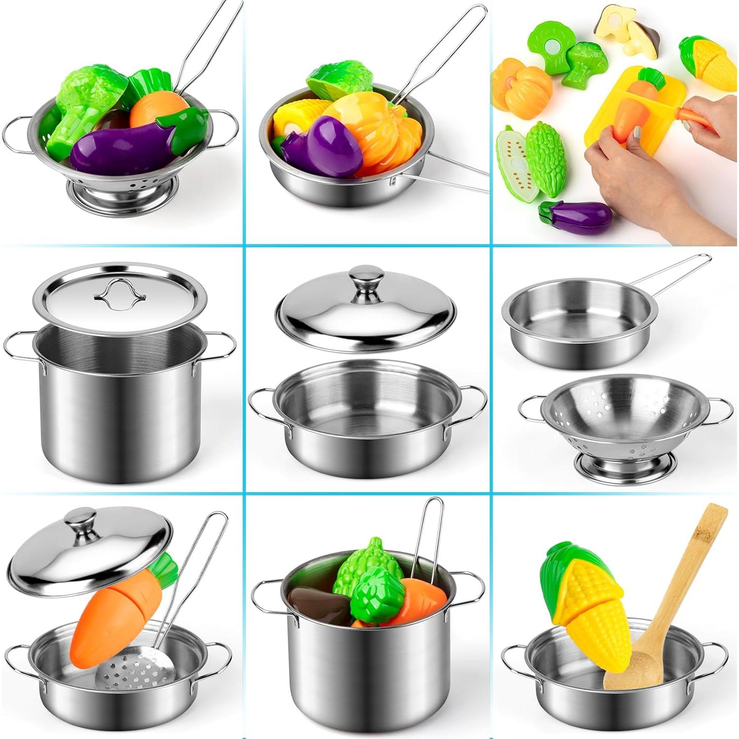 Juego de Cocina Juboury 23 Piezas para Niños Chef