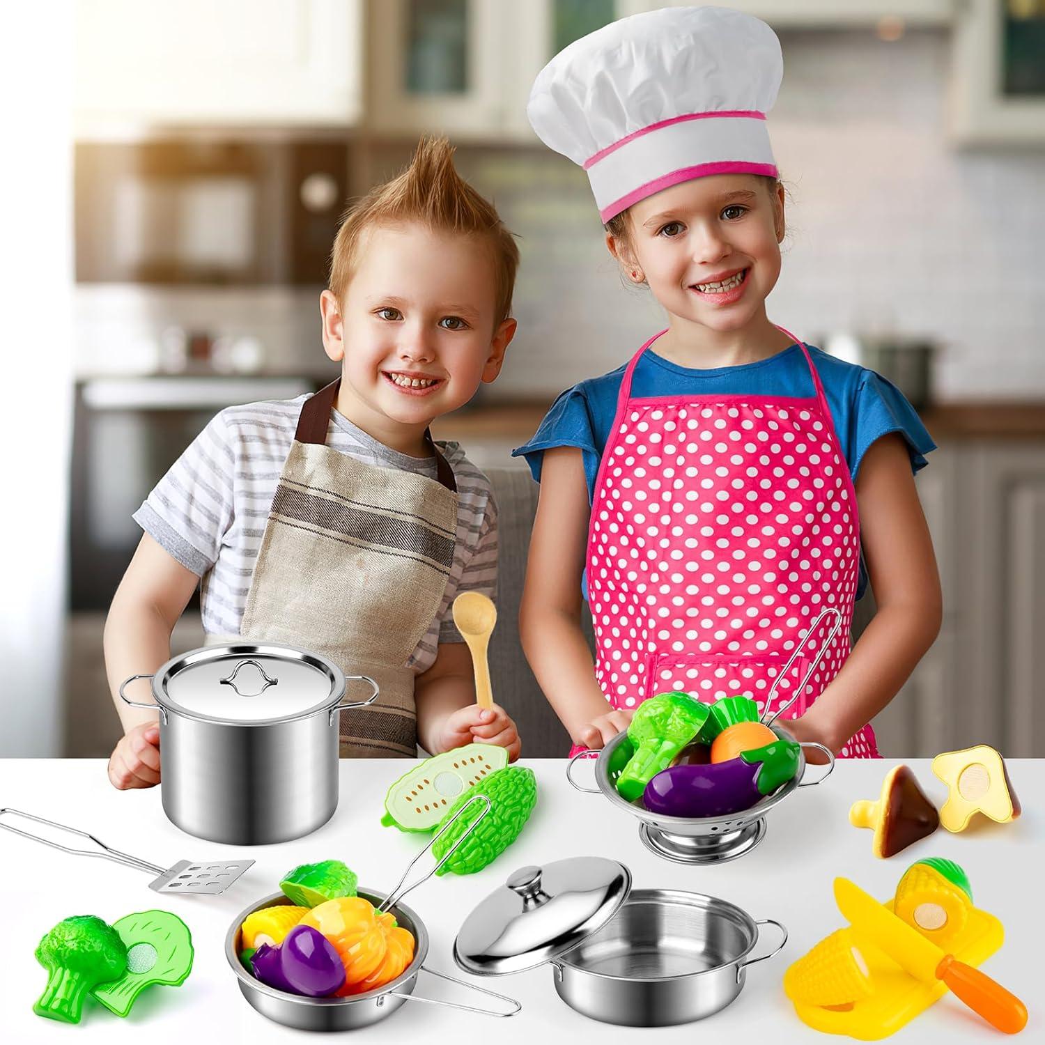 Juego de Cocina Juboury 23 Piezas para Niños Chef
