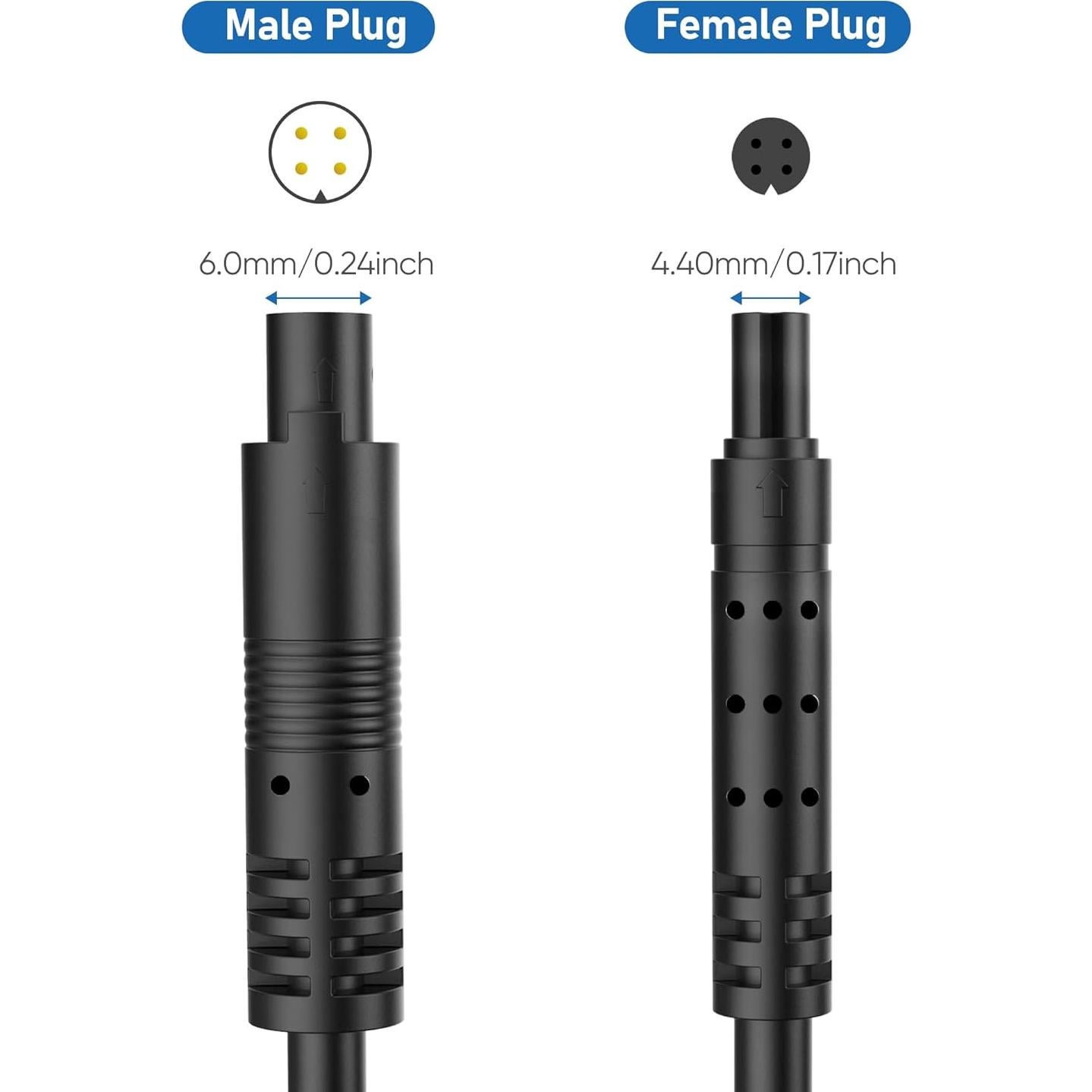 Cable de Extensión para Cámara de Respaldo YQMAJIM 1.52m 4 Pines Cobre Blindado
