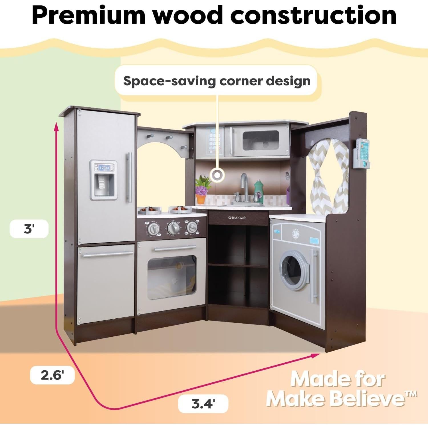 Cocina de Juguete Esquina KidKraft Ultimate Madera Espresso