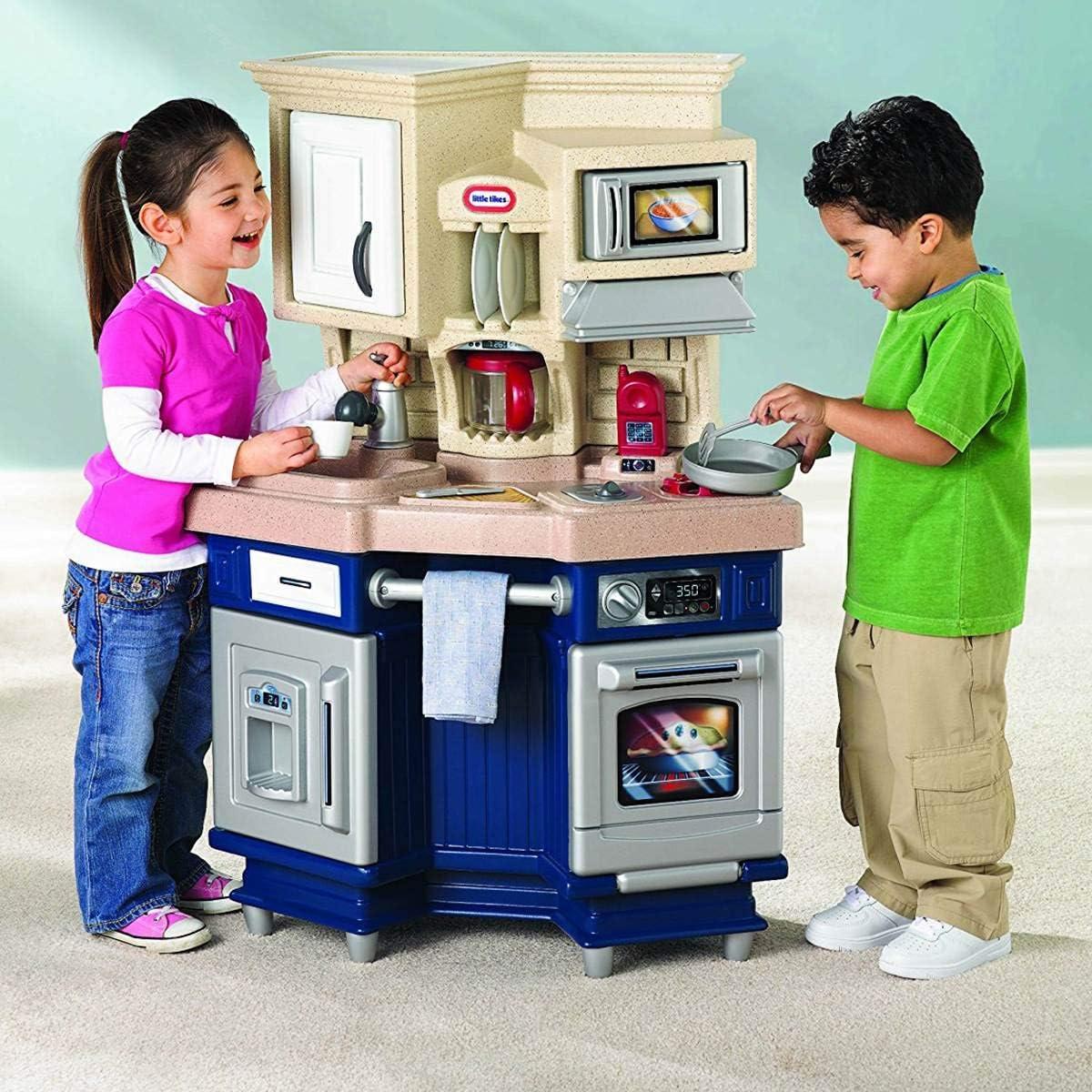 Cocina Super Chef Little Tikes Azul y Crema 101,6 cm
