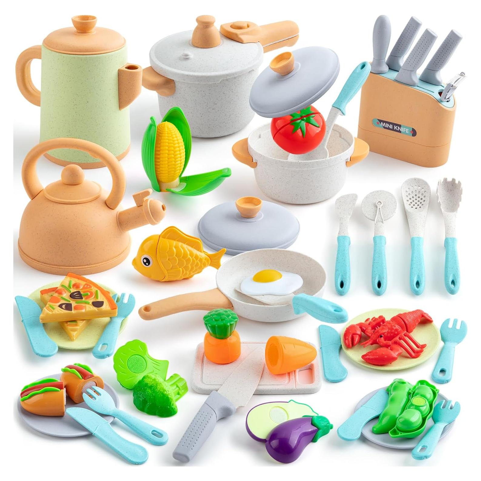 Conjunto de Juguetes de Cocina Kouway 42 Piezas Ecológico