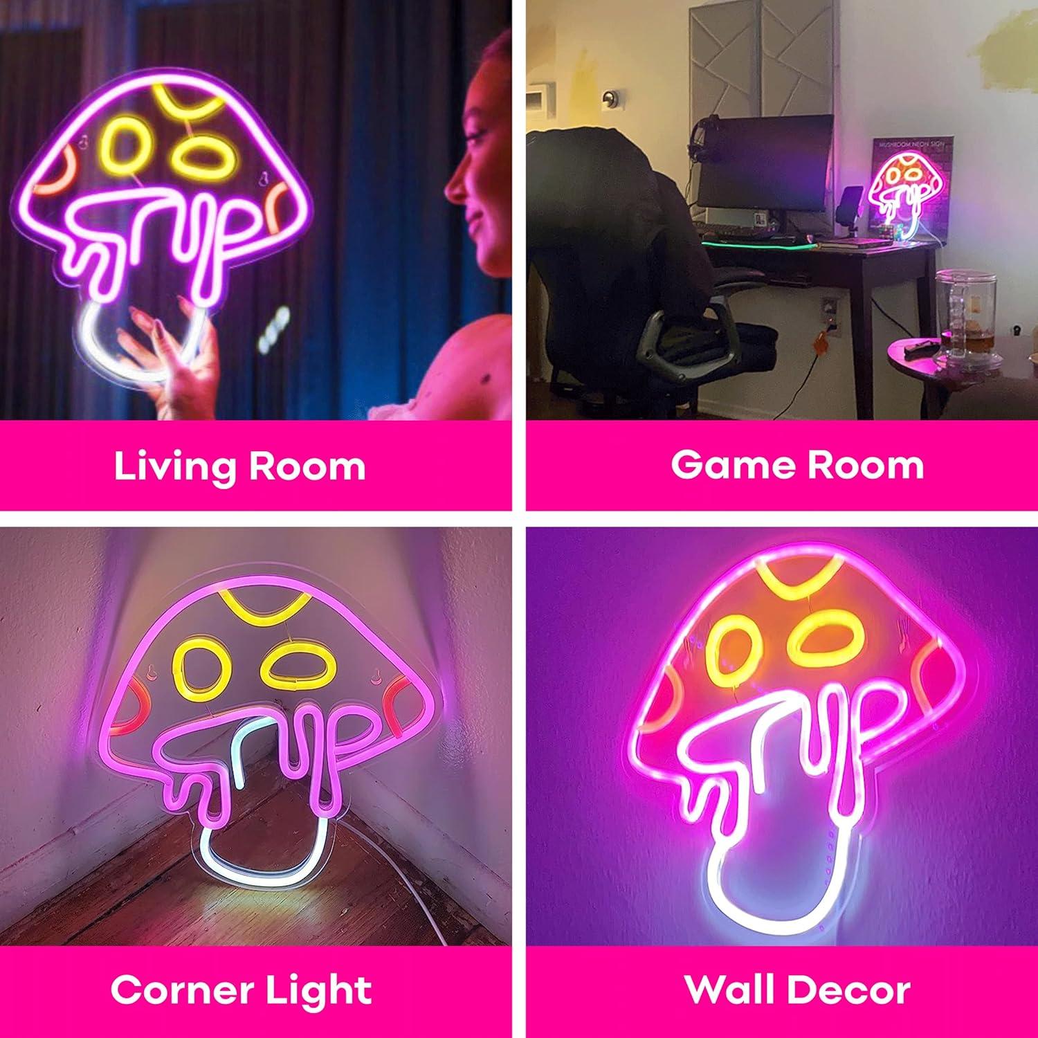 Luz de Neón Hongo WOW-LAMPS 33x31 cm Regulable USB