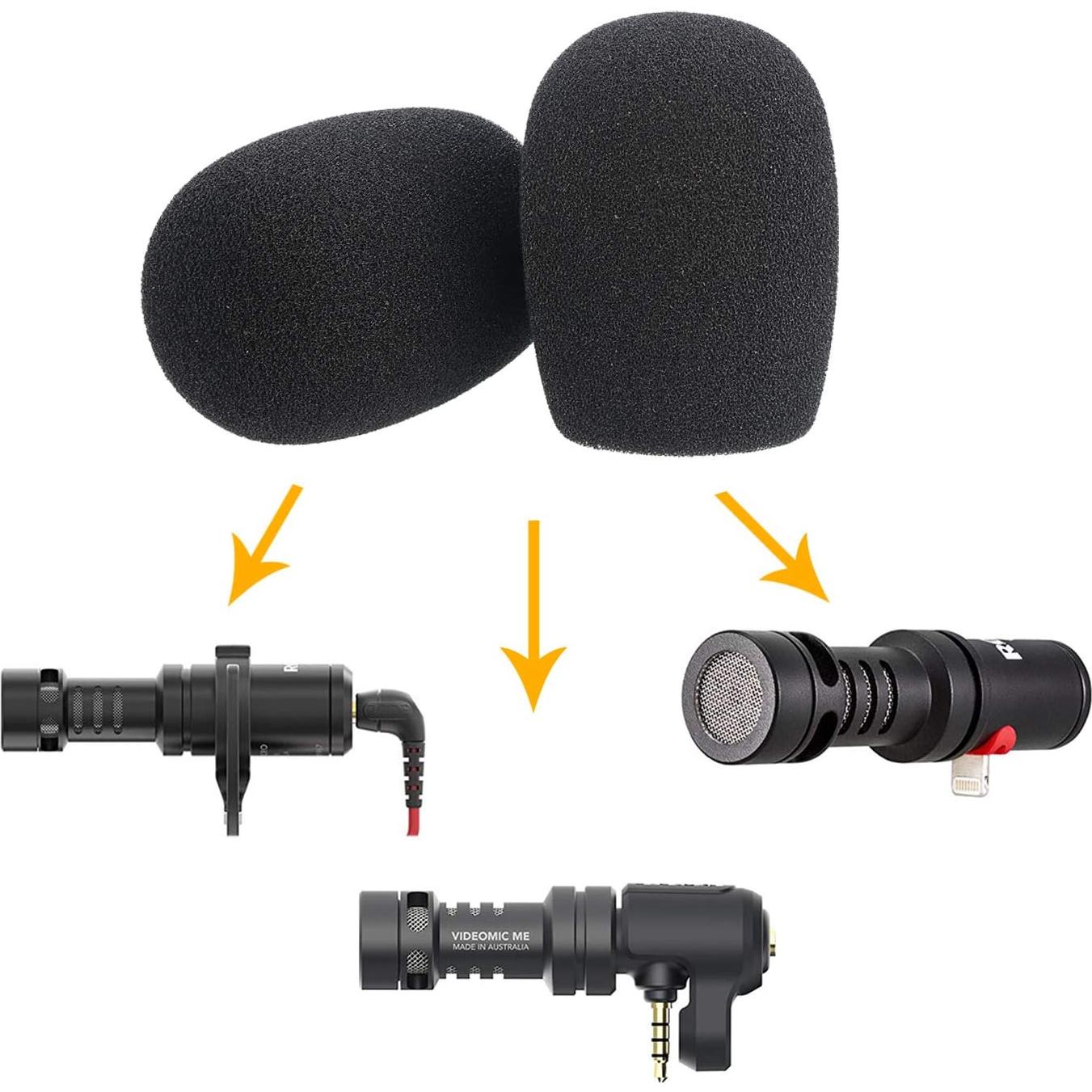 Funda de Espuma para Micrófono Rode VideoMicro Me - Paquete de 2