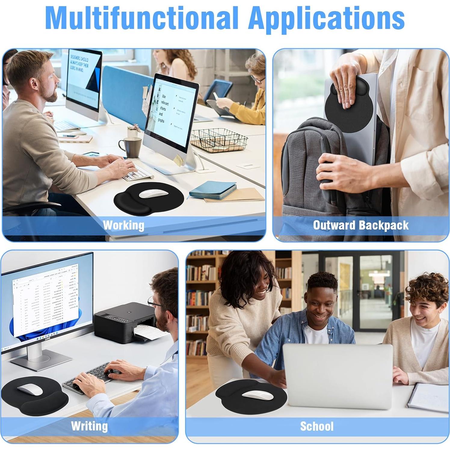 Alfombrilla de Ratón Ergonómica WECOOL con Reposamuñecas 24.9x23.1cm