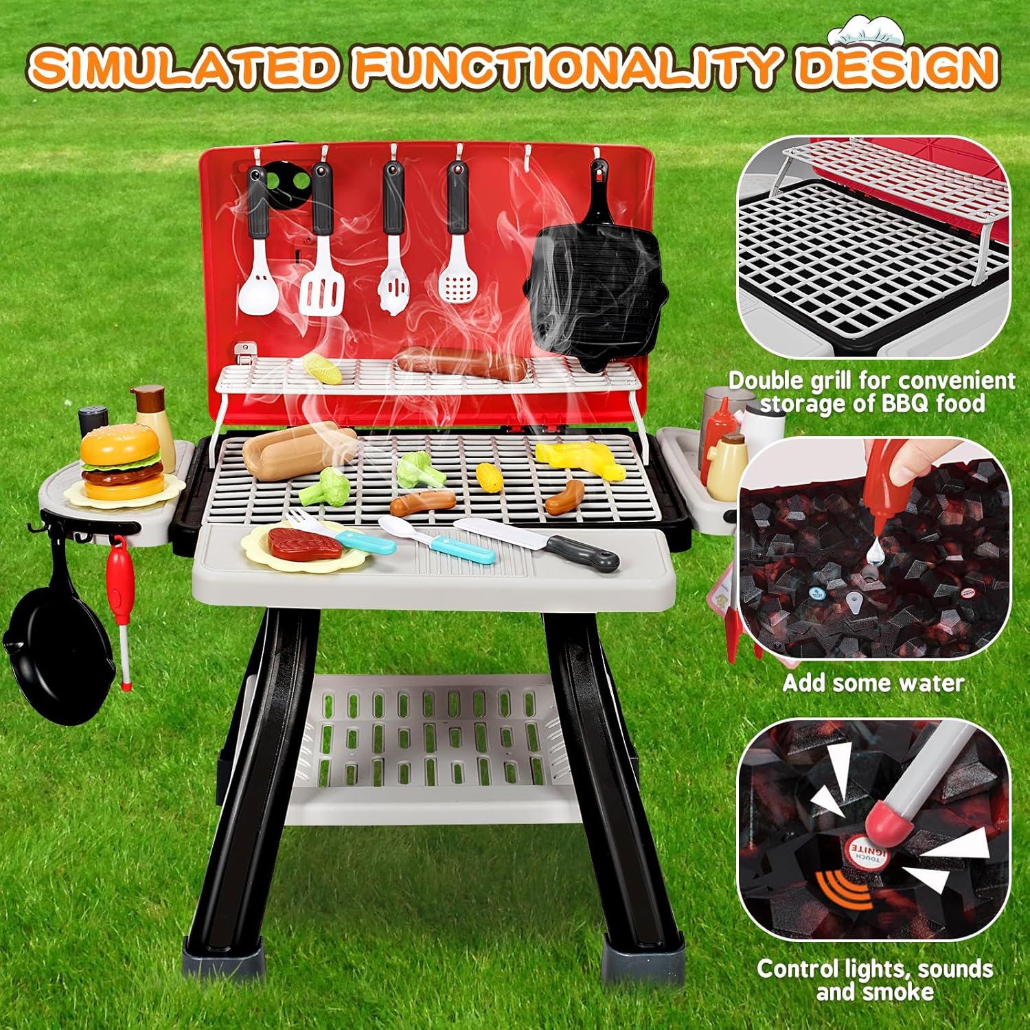 Set de Cocina BBQ para Niños BSTOYDER con Luz y Sonido