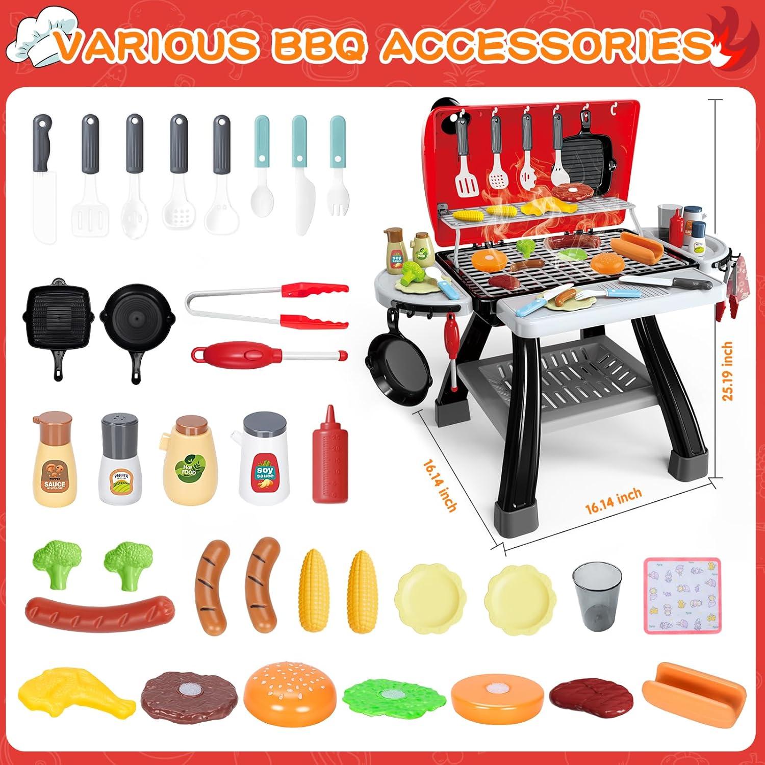 Set de Cocina BBQ para Niños BSTOYDER con Luz y Sonido