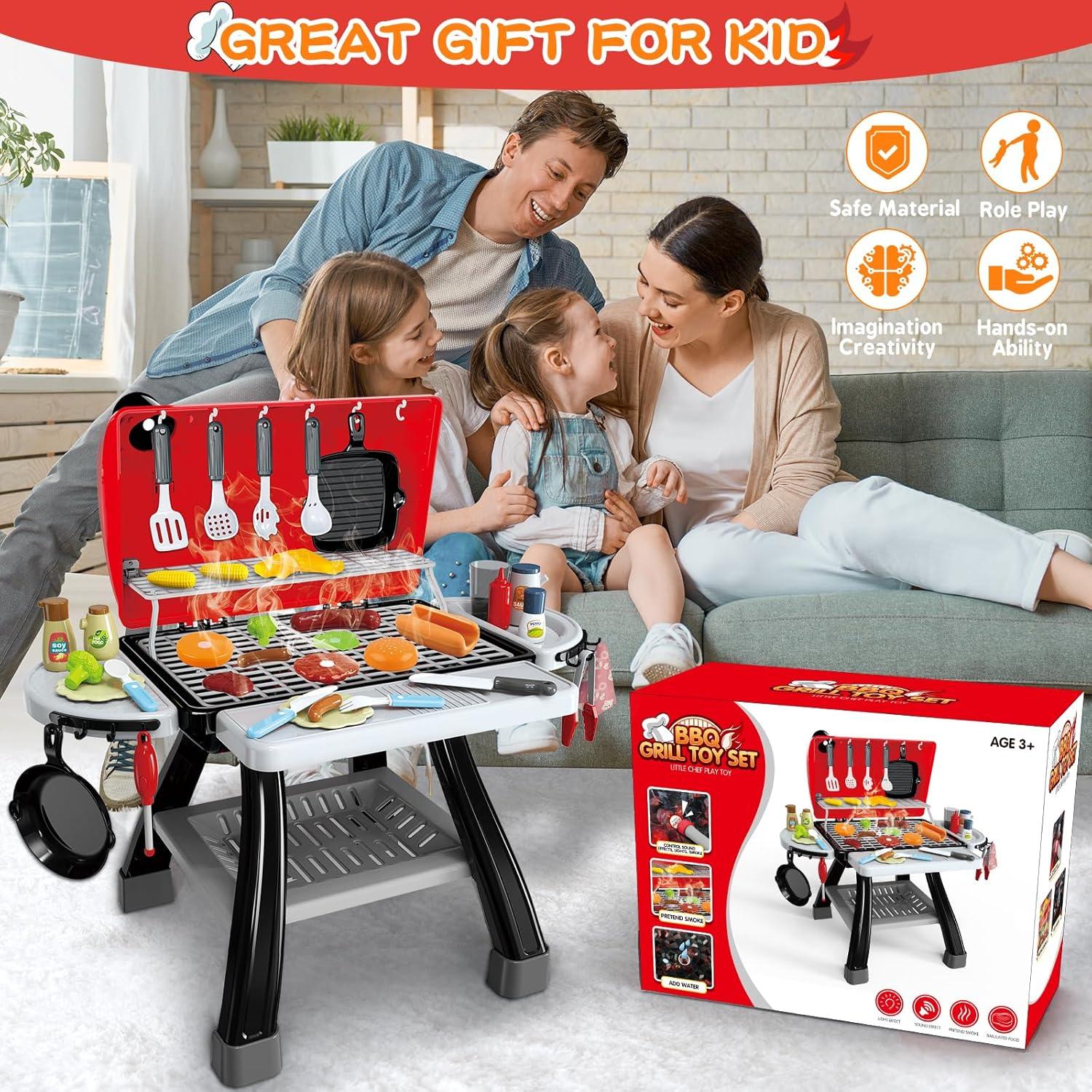 Set de Cocina BBQ para Niños BSTOYDER con Luz y Sonido