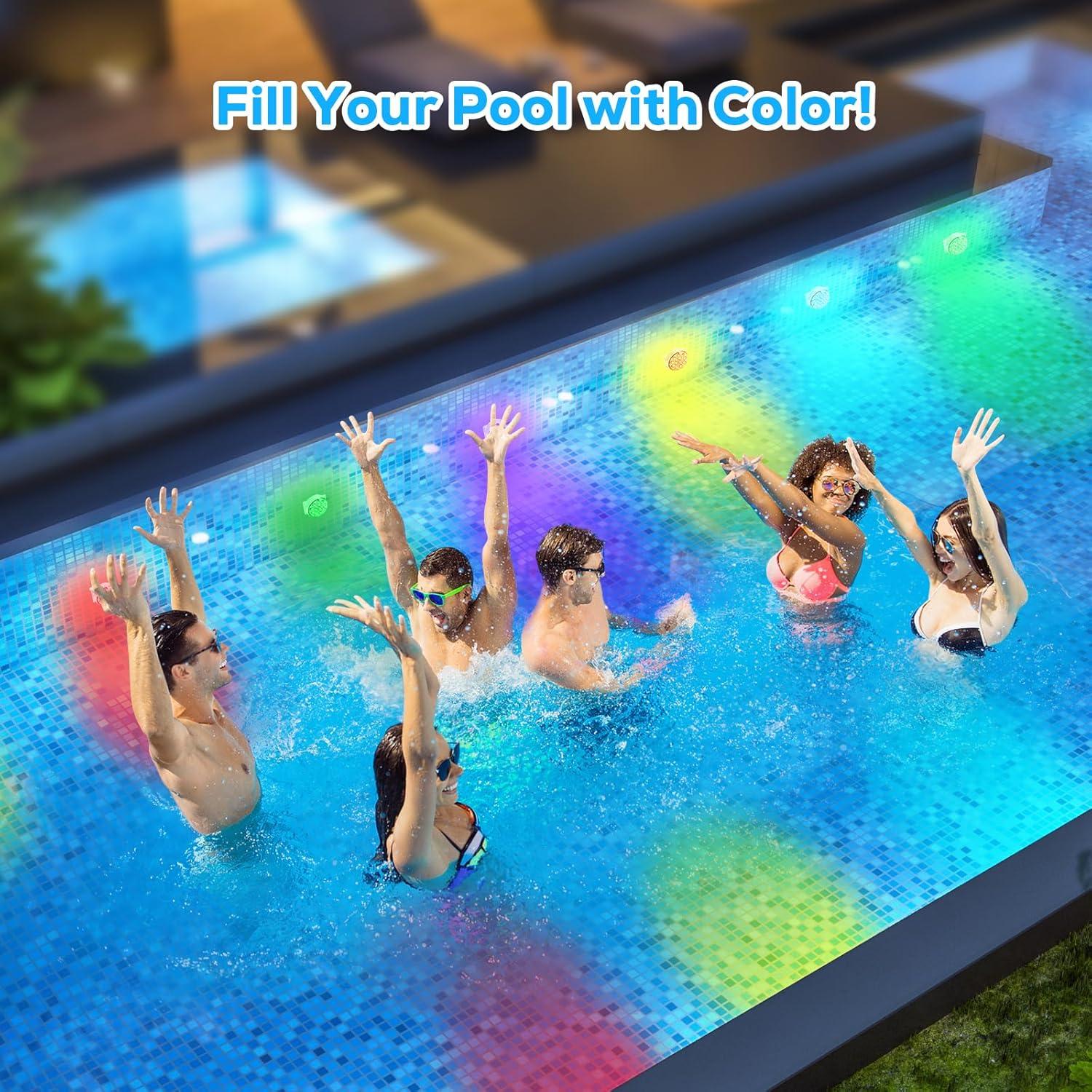 Luces LED subacuáticas recargables VICHTOP IP68 1-Pack